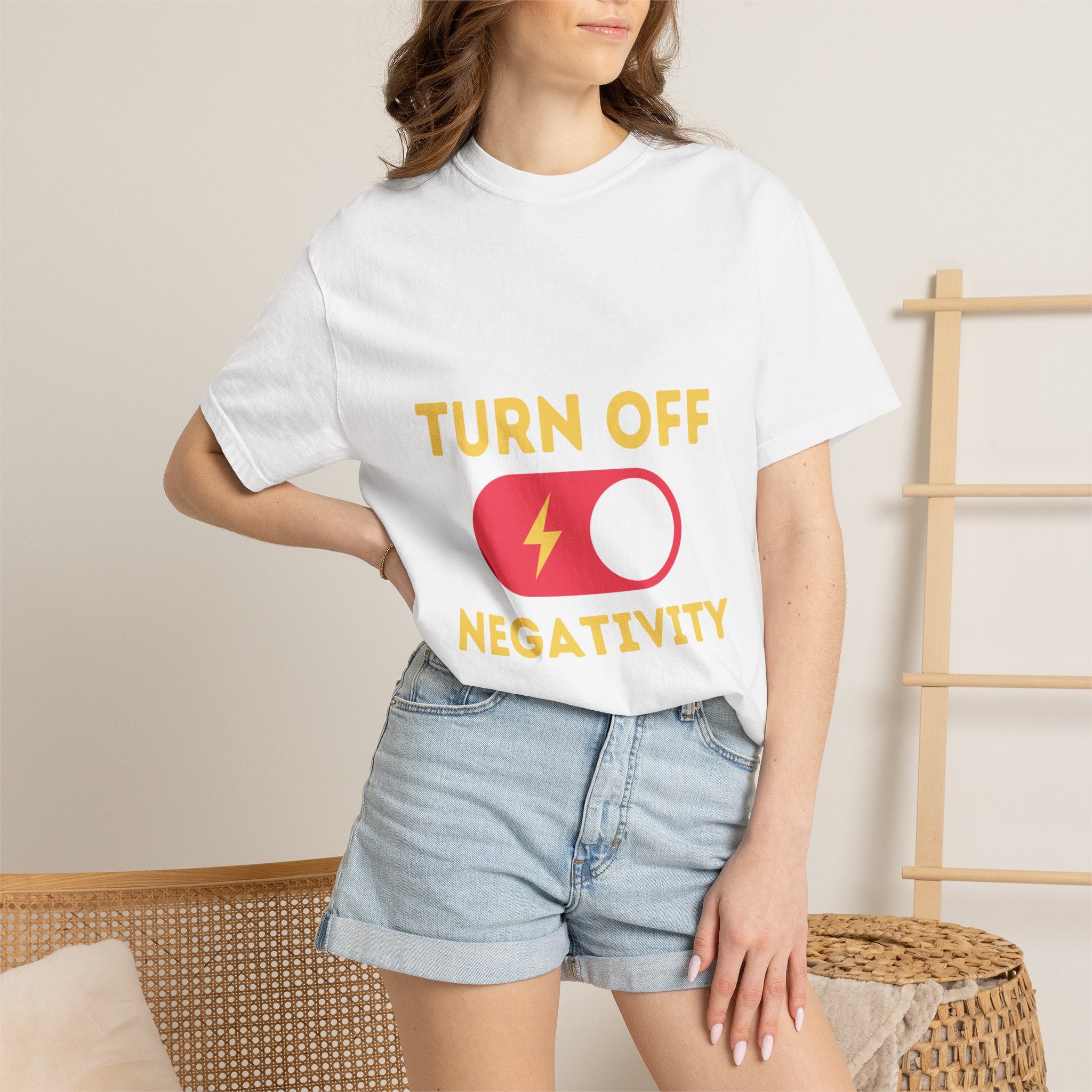 Turn Off Negativity T-Shirt — Positive Vibes Graphic Tee