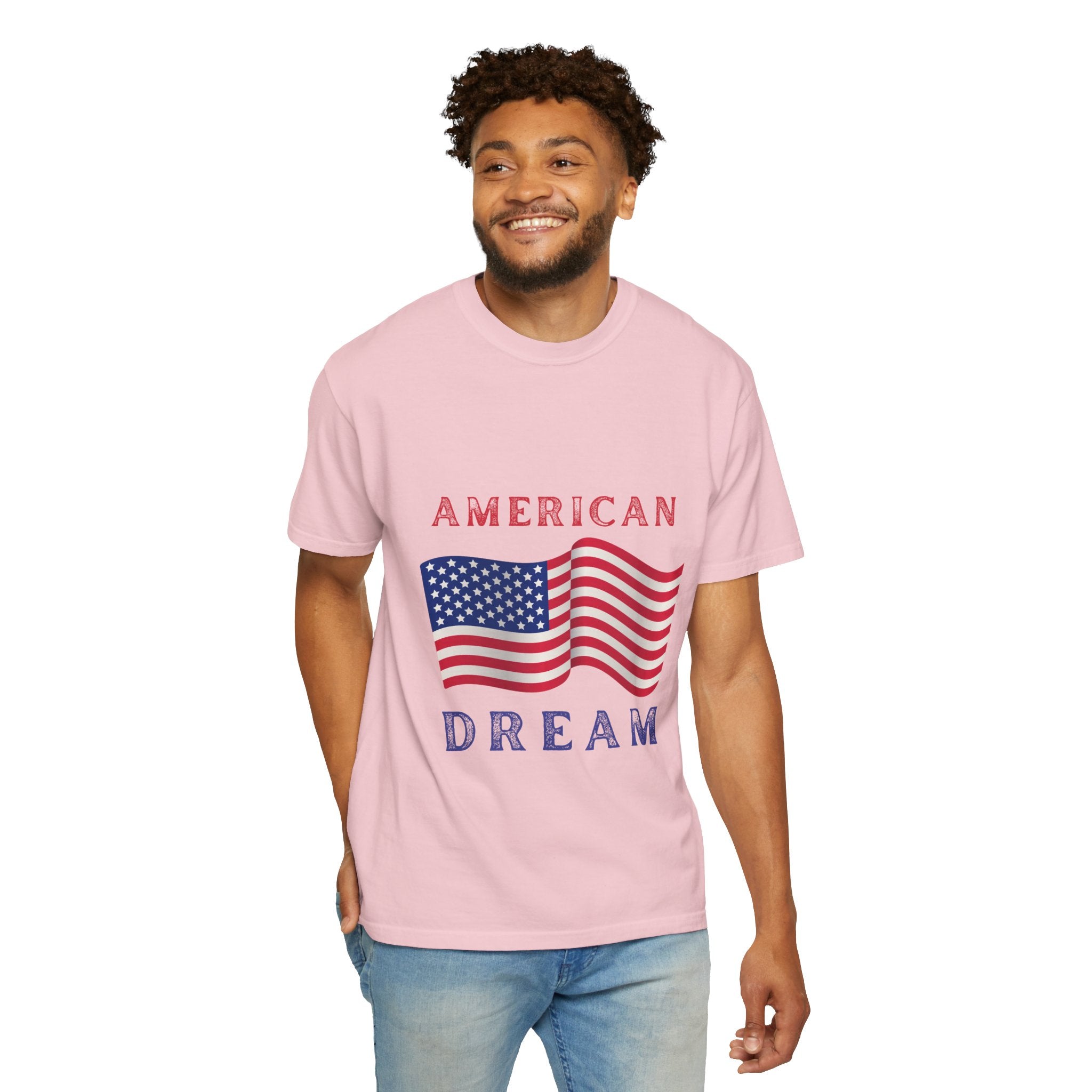 American Dream T-Shirt — Vintage Flag Graphic Tee for 4th of July & Patriotic Celebrations