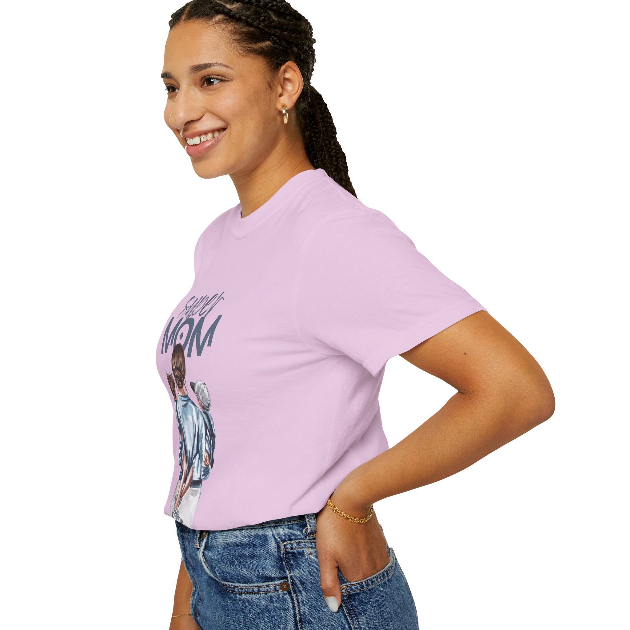 Super Mom T-Shirt — Mom with Kids Graphic Tee | Mother's Day Gift