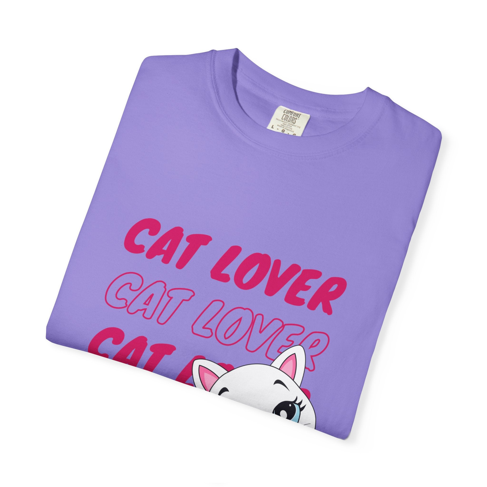 Cat Lover T-Shirt — Cute White Kitten Graphic Tee for Cat Moms & Fans