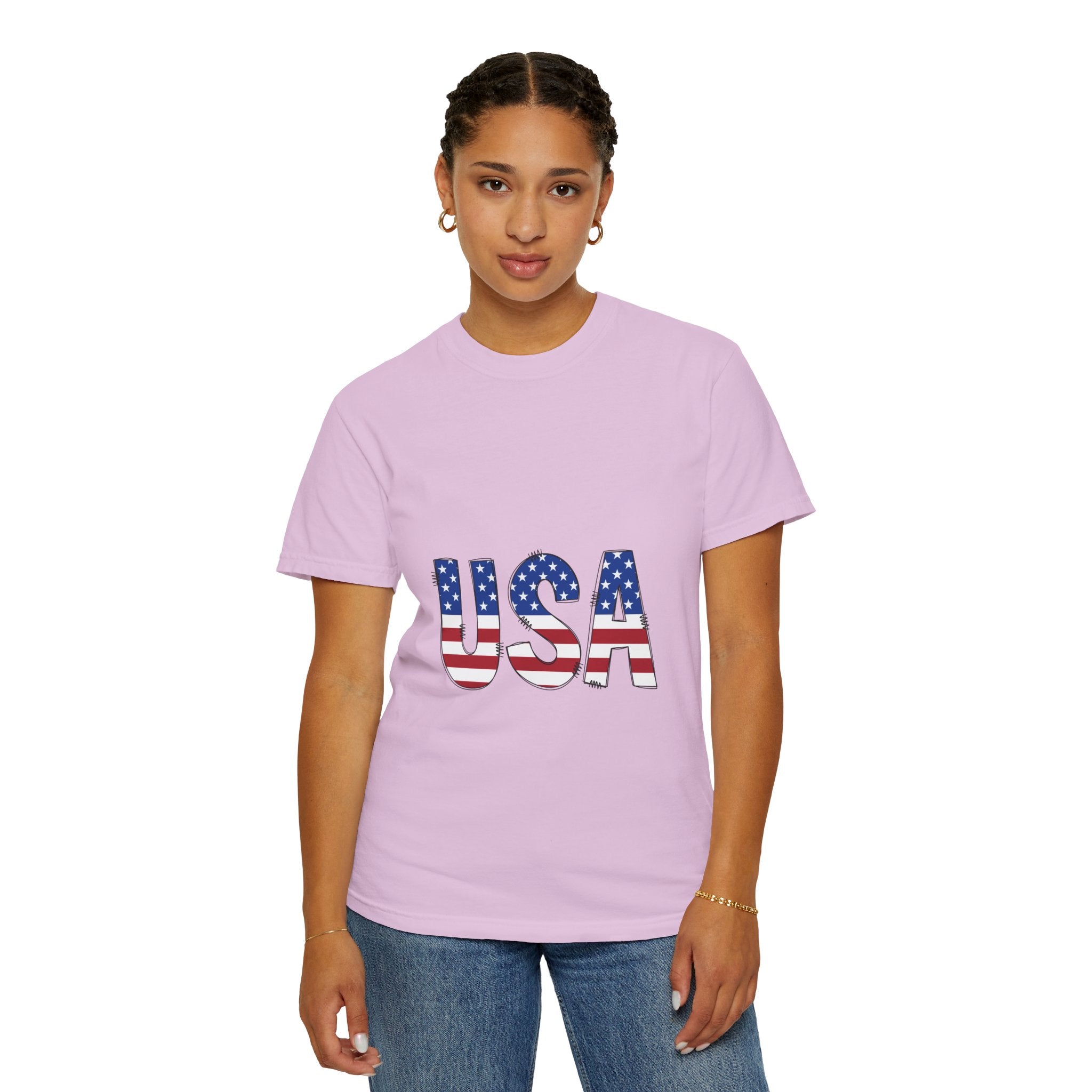 USA Flag Graphic T-Shirt — Patriotic Fourth of July Tee