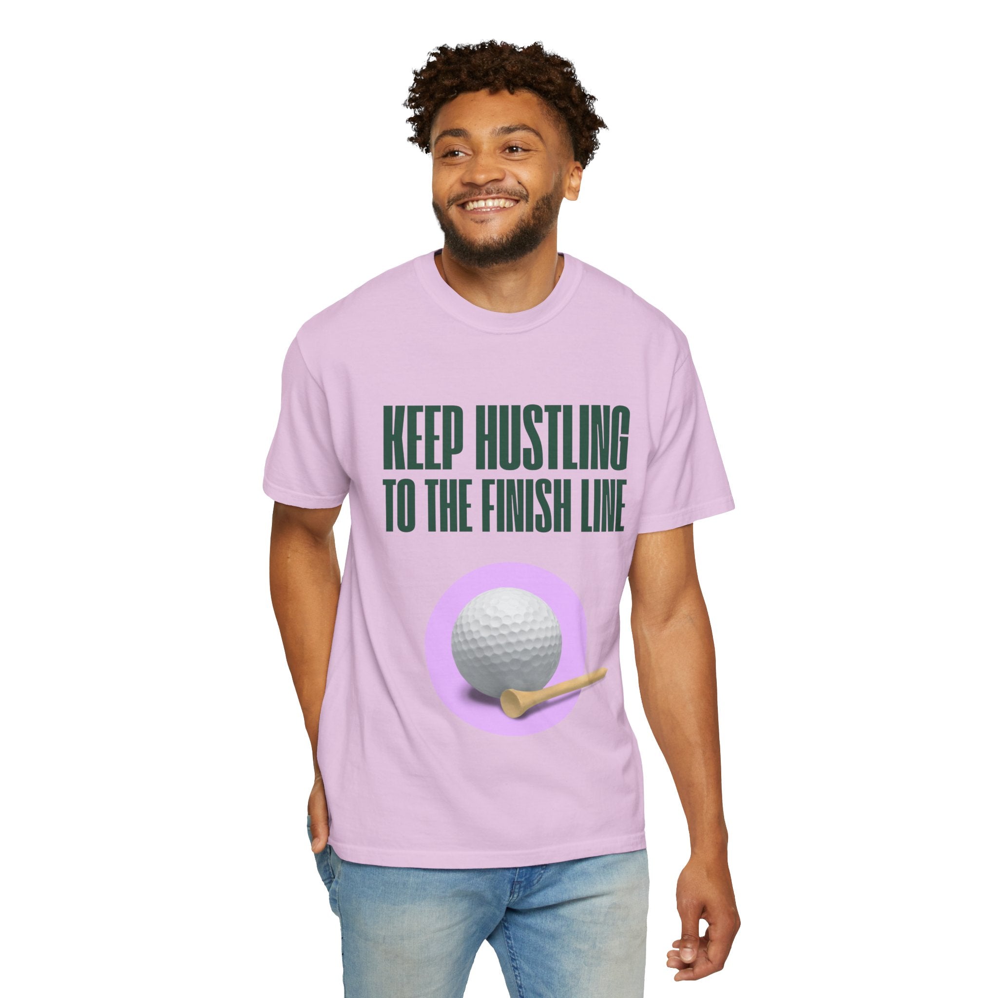 Keep Hustling to the Finish Line Golf T‑Shirt