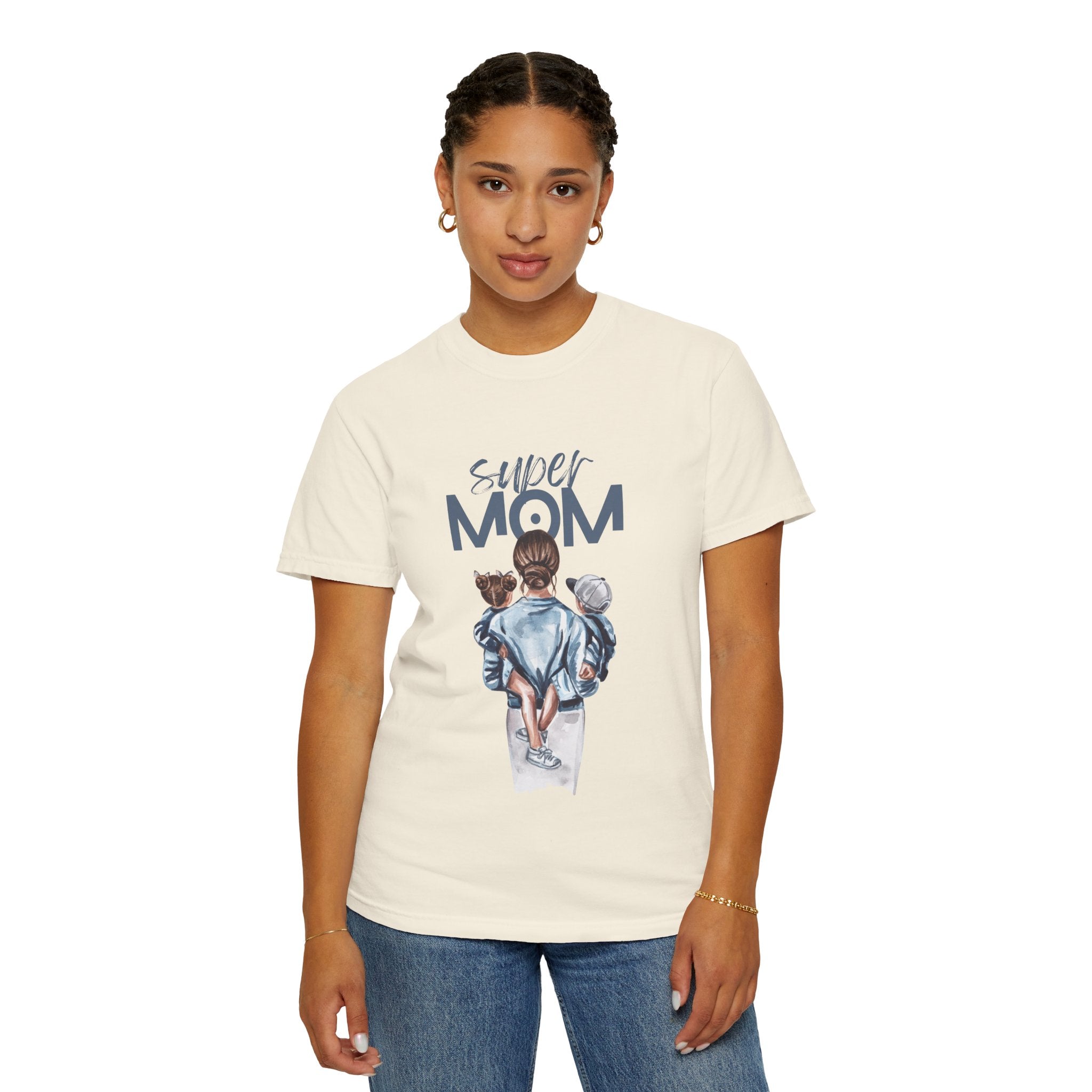 Super Mom T-Shirt — Mom with Kids Graphic Tee | Mother's Day Gift
