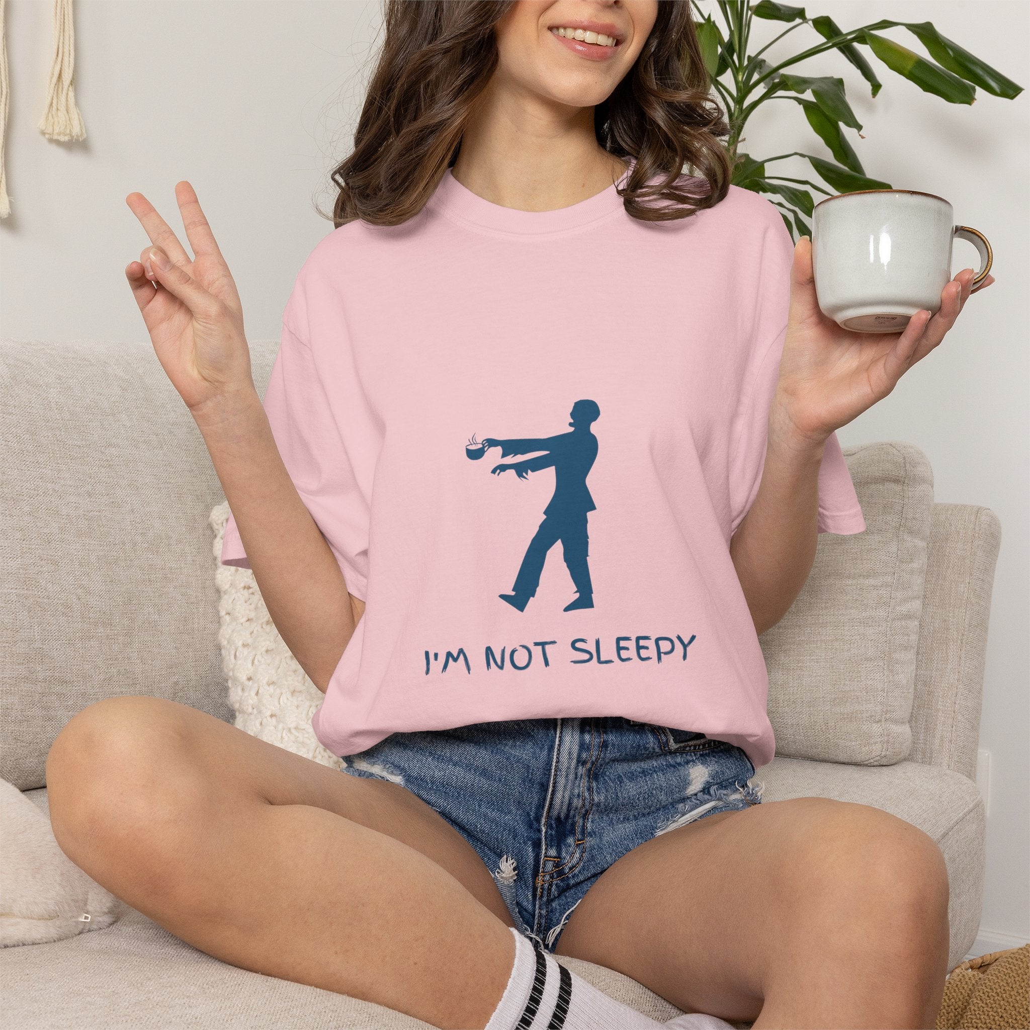 Zombie Silhouette T-Shirt — "I’m Not Sleepy" Funny Halloween Tee