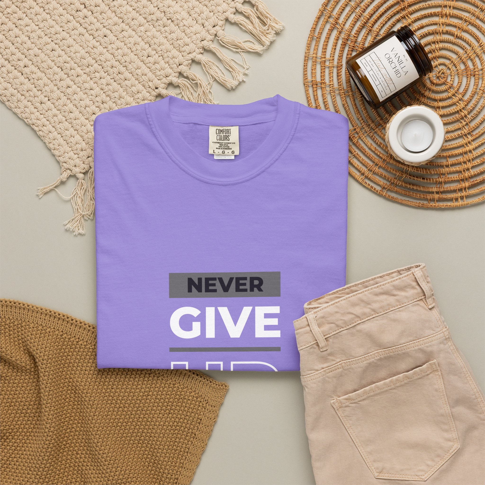 Never Give Up On Your Dreams T-Shirt — Motivational Graphic Tee