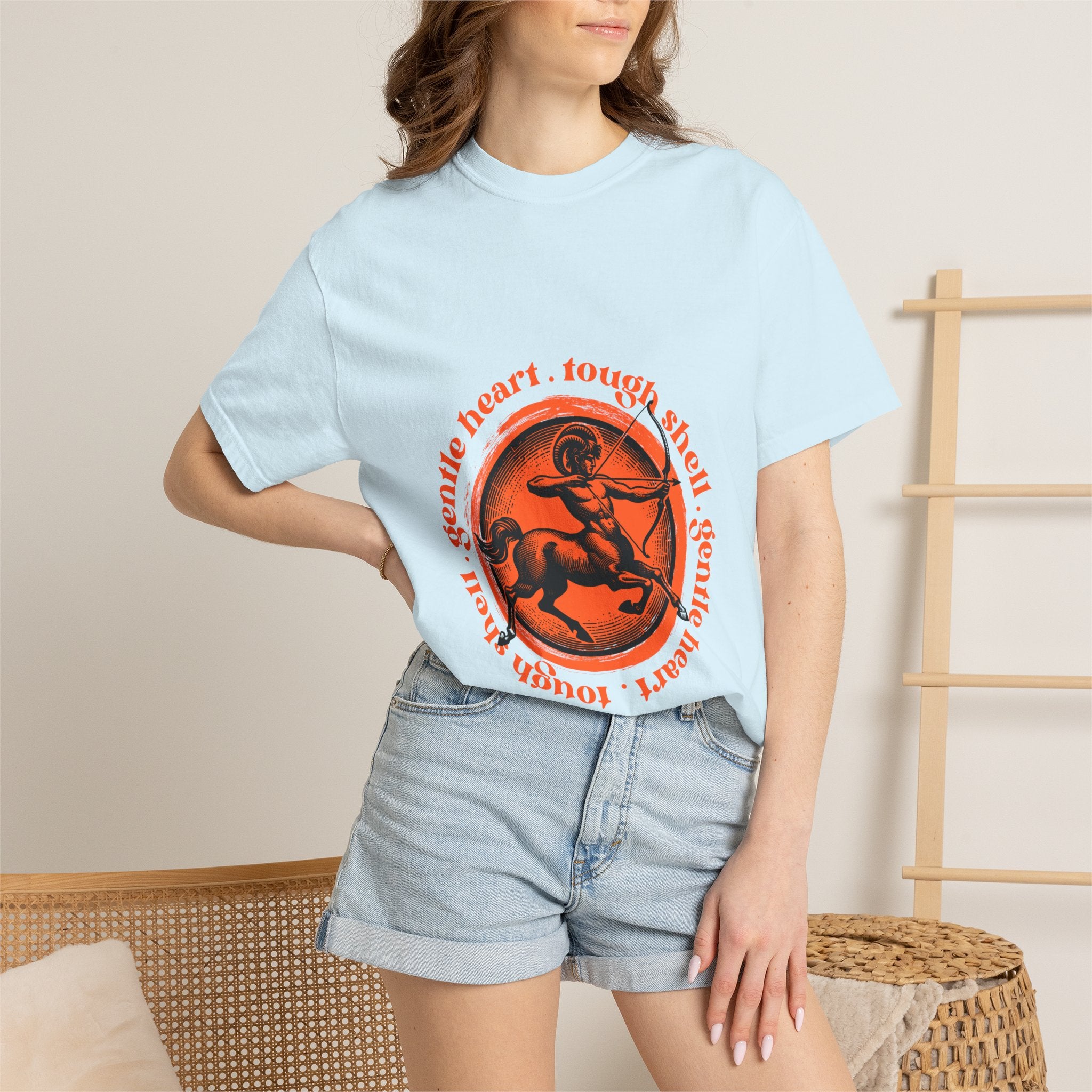Aries Ram Graphic T-Shirt — "Gentle Heart, Tough Soul" Zodiac Tee