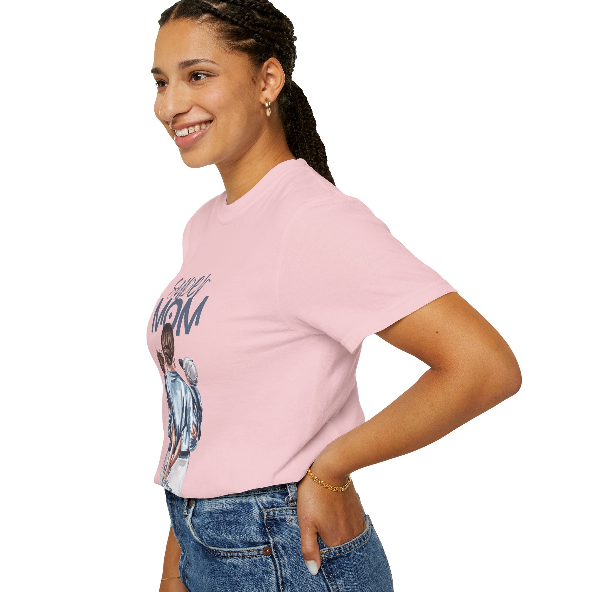 Super Mom T-Shirt — Mom with Kids Graphic Tee | Mother's Day Gift