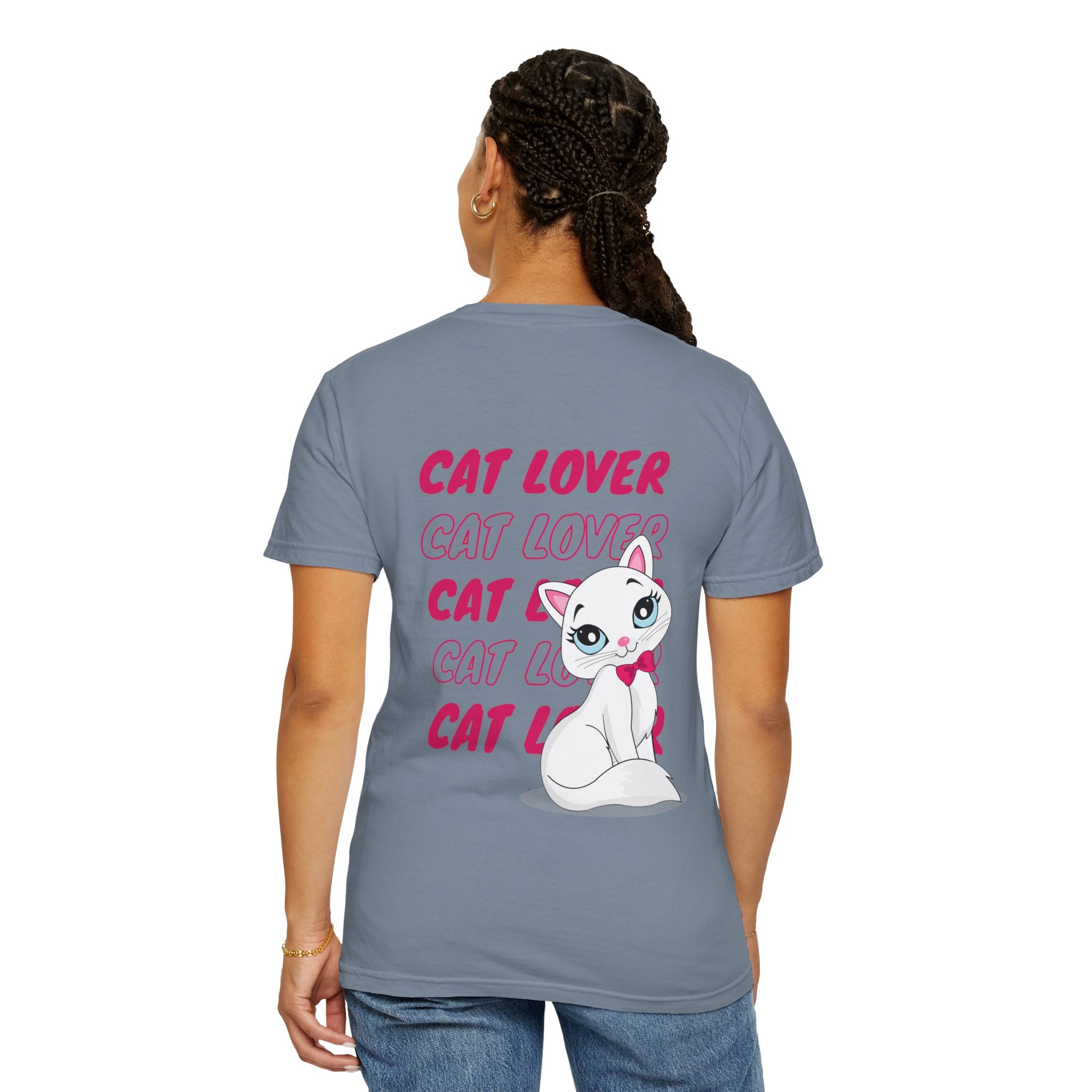 Cat Lover T-Shirt — Cute White Kitten Graphic Tee for Cat Moms & Fans