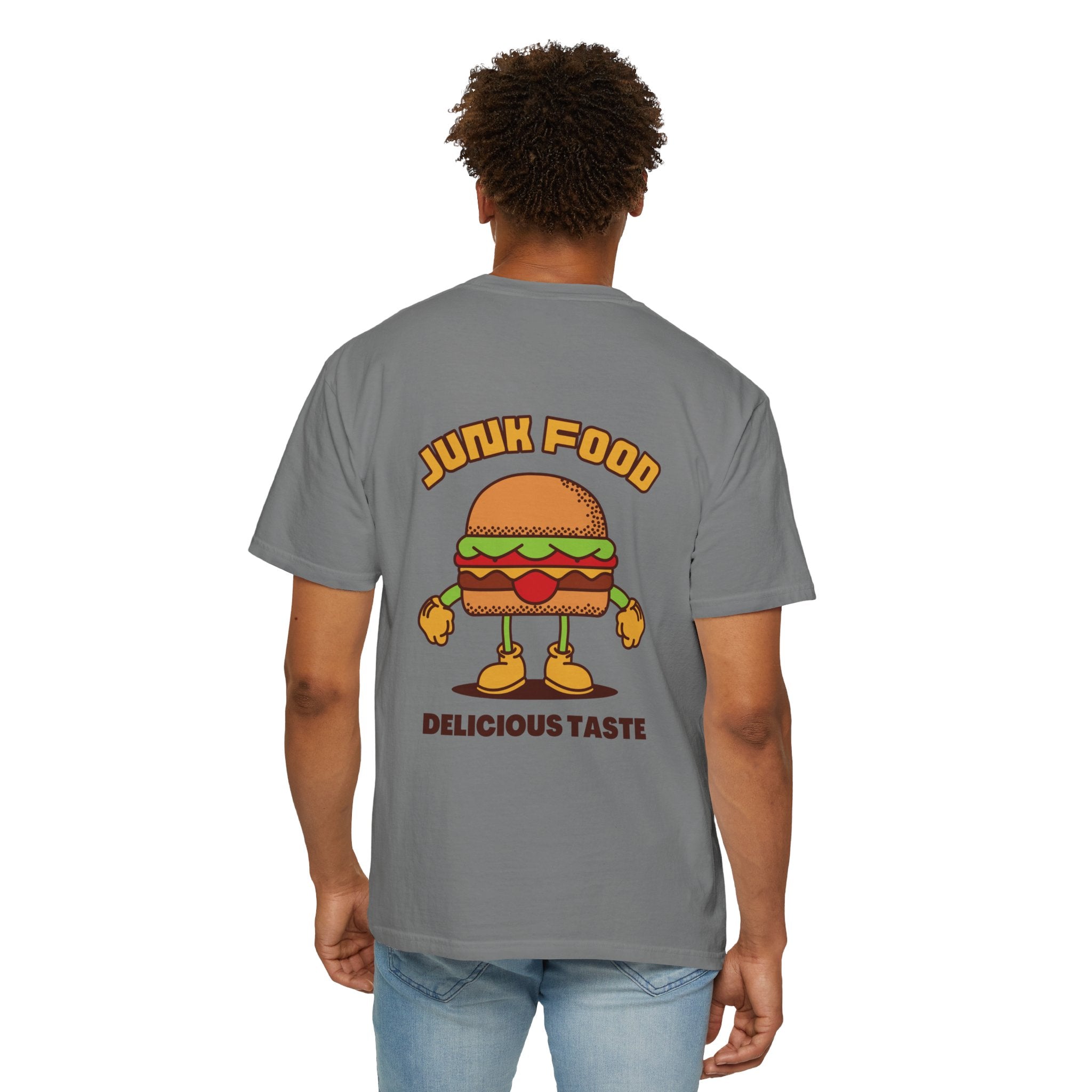 Junk Food Burger T-Shirt — Cute Retro ‘Delicious Taste’ Graphic Tee