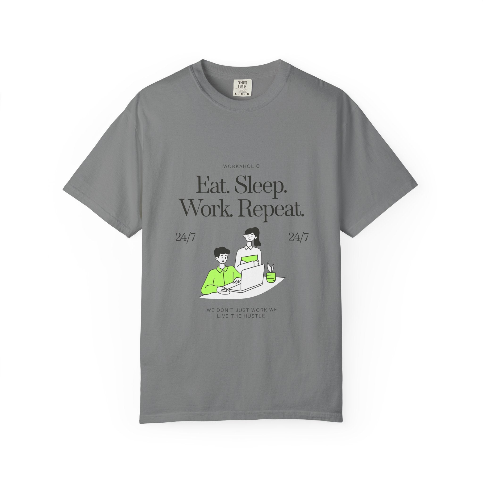 Eat. Sleep. Work. Repeat. Tee — Minimalist Remote Work Graphic T-Shirt