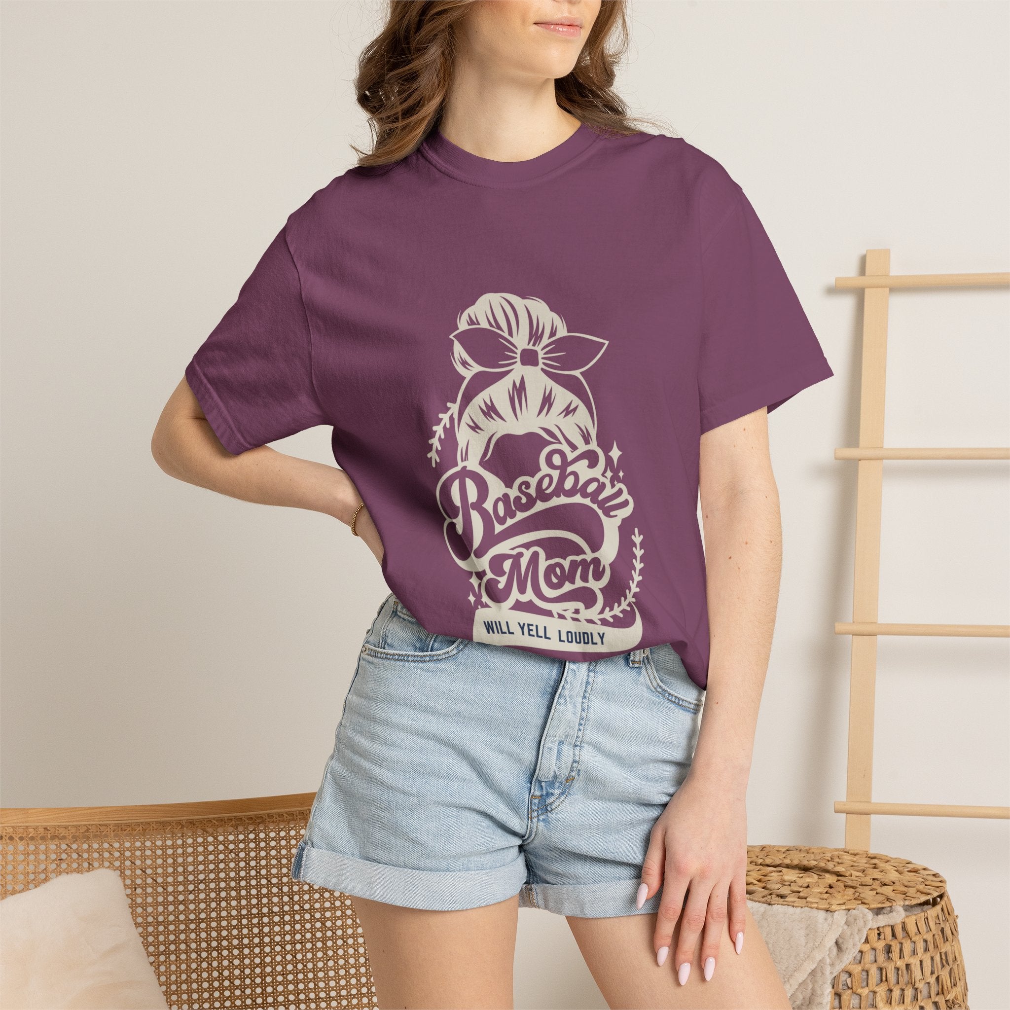 Baseball Mom T-Shirt — 'Baseball Mom Will Yell Loudly' Graphic Tee