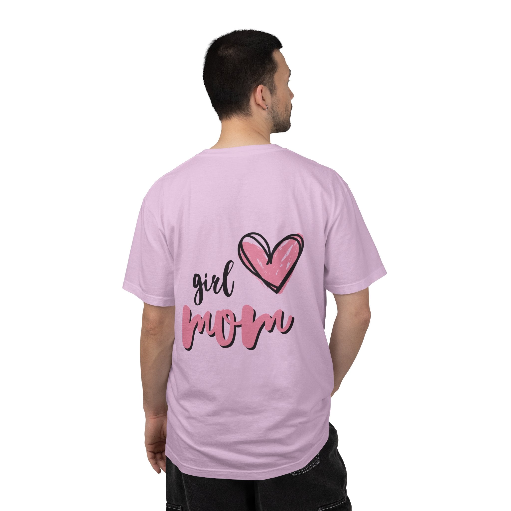 Girl Mom T-Shirt — Pink Heart Mom Shirt for New & Proud Mothers