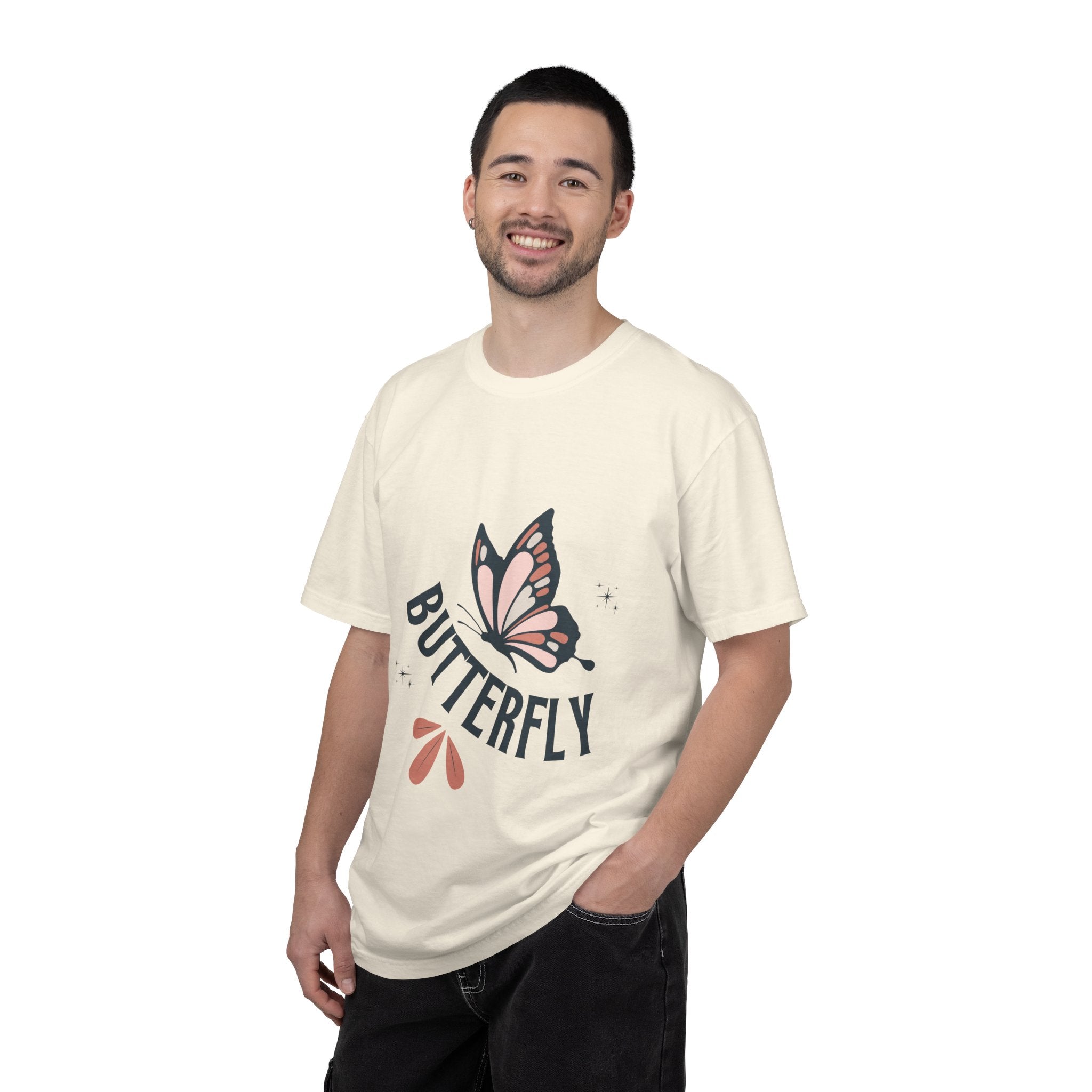 Butterfly Graphic T-Shirt — Pink Monarch Floral Tee