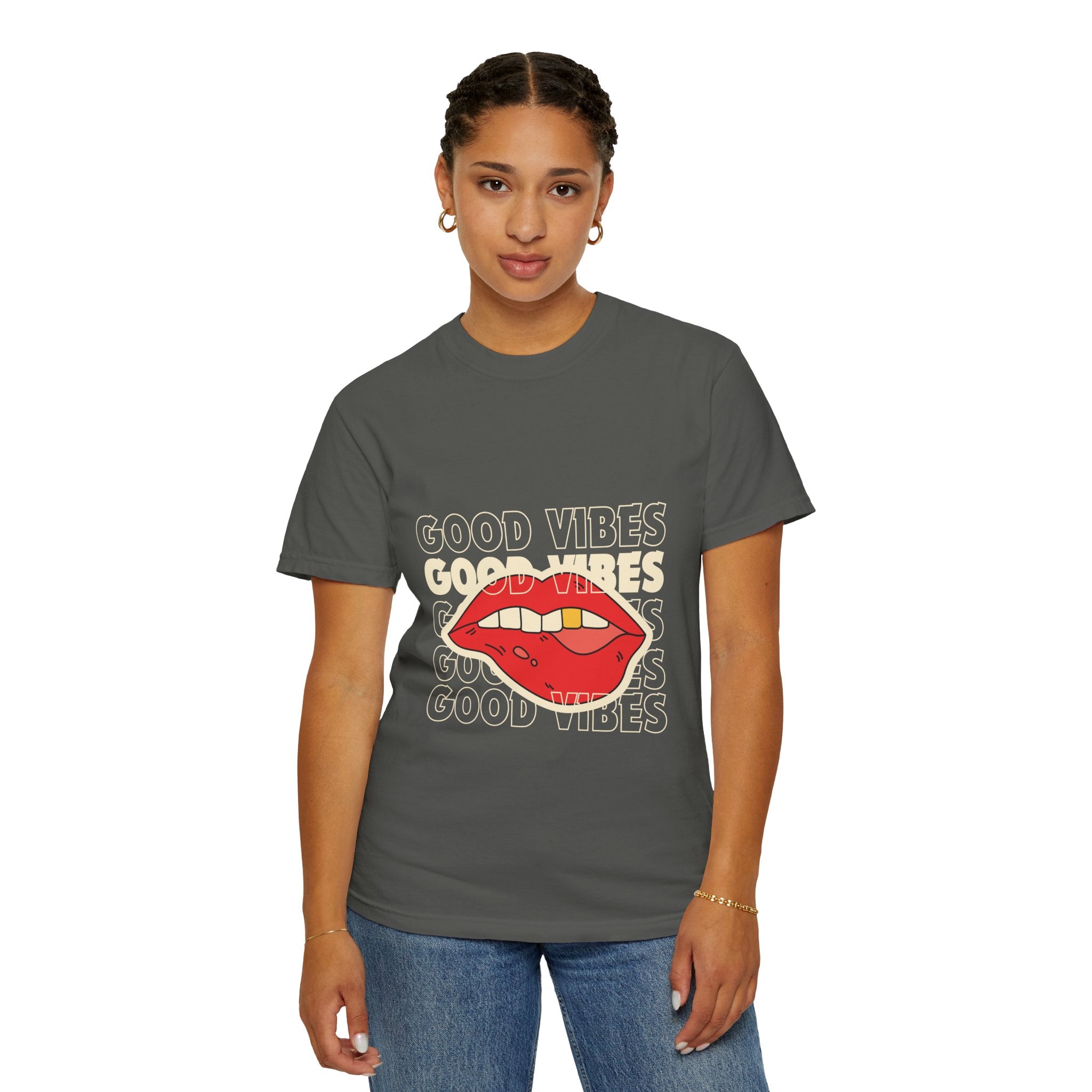 Good Vibes Lip Graphic T-Shirt