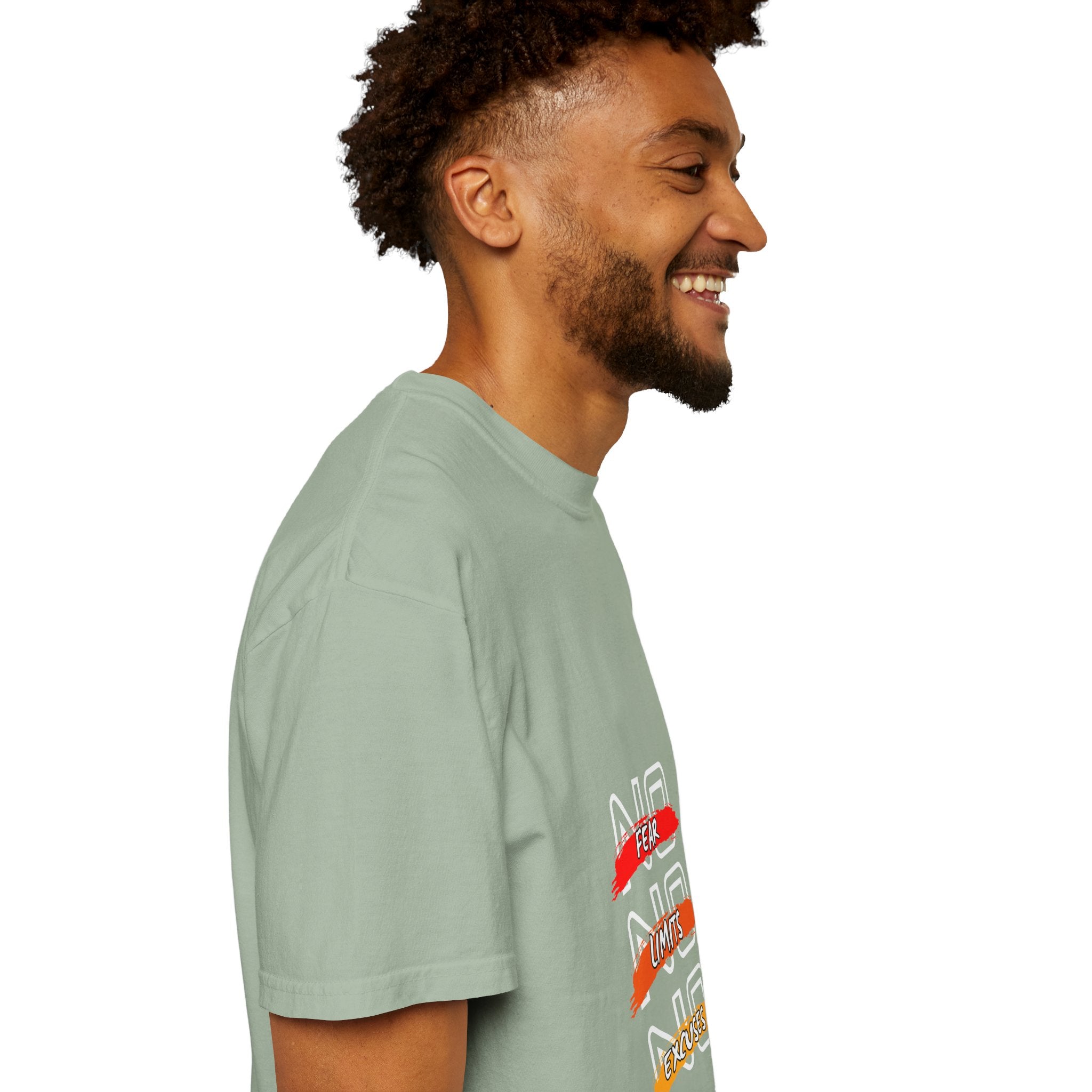 T-Shirt — "No Fear, No Limits, No Excuses" Motivational Graphic Tee