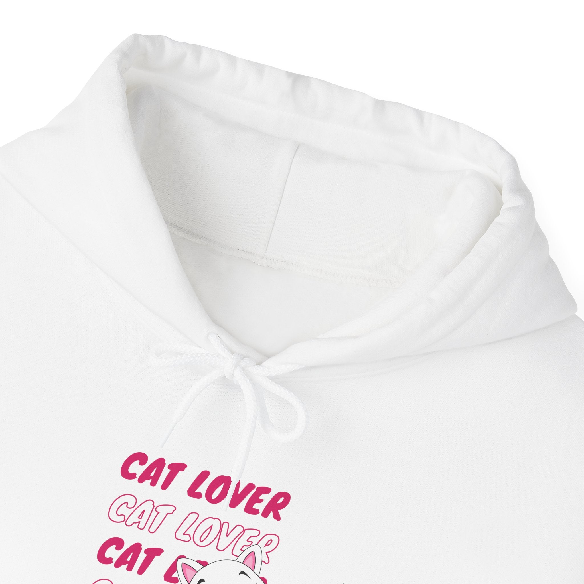 Cat Lover Hoodie — Cute Pink Kitty Graphic Pullover