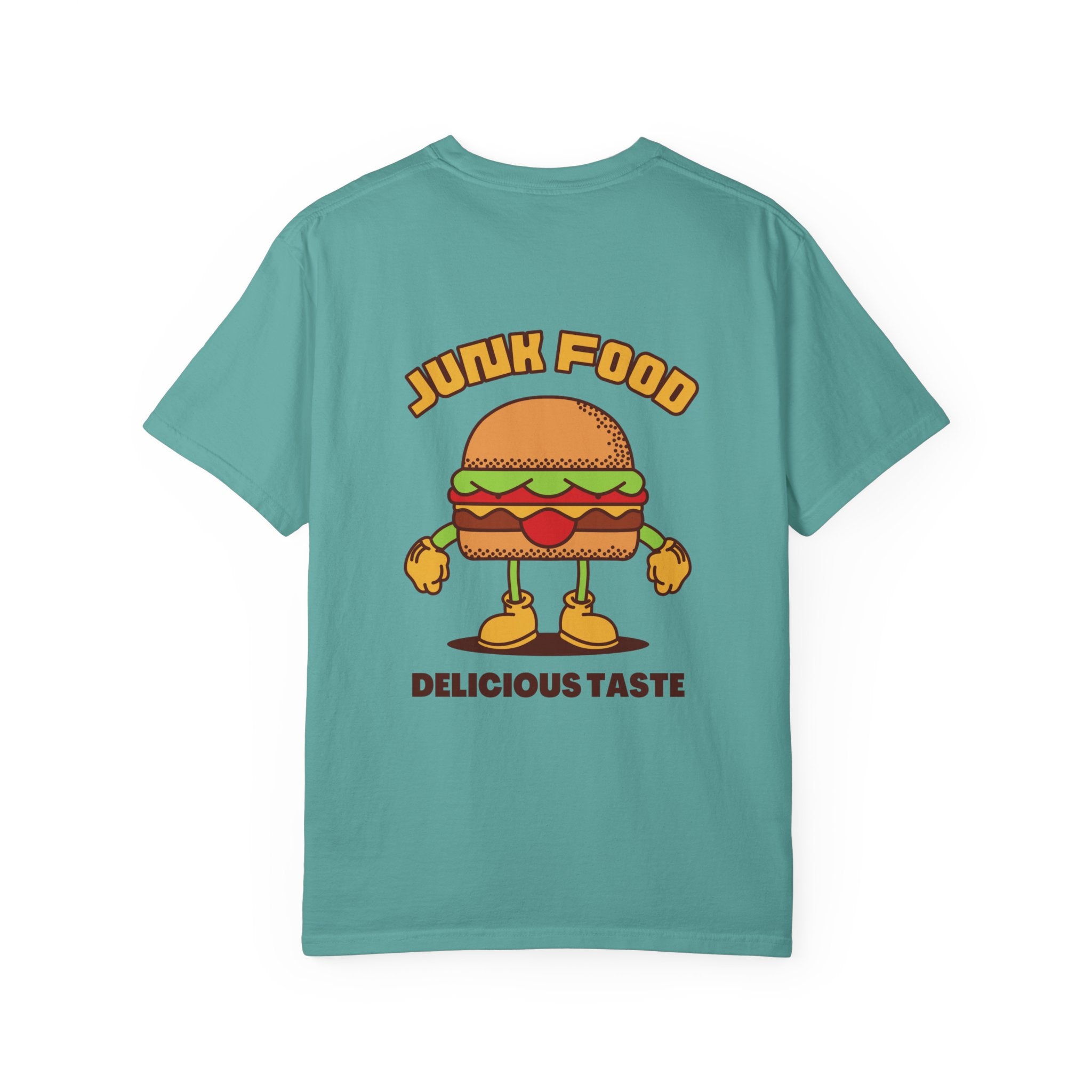 Junk Food Burger T-Shirt — Cute Retro ‘Delicious Taste’ Graphic Tee