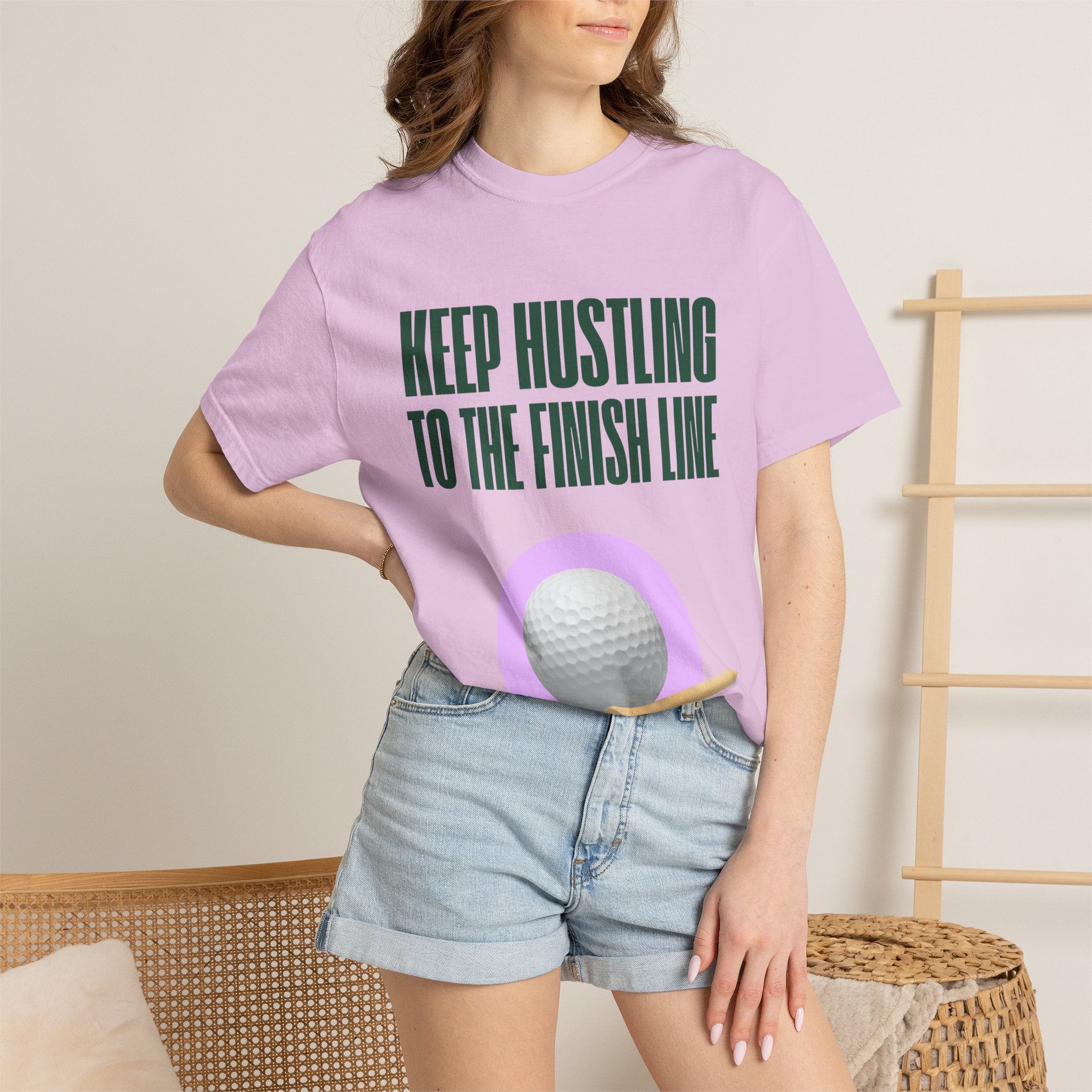 Keep Hustling to the Finish Line Golf T‑Shirt