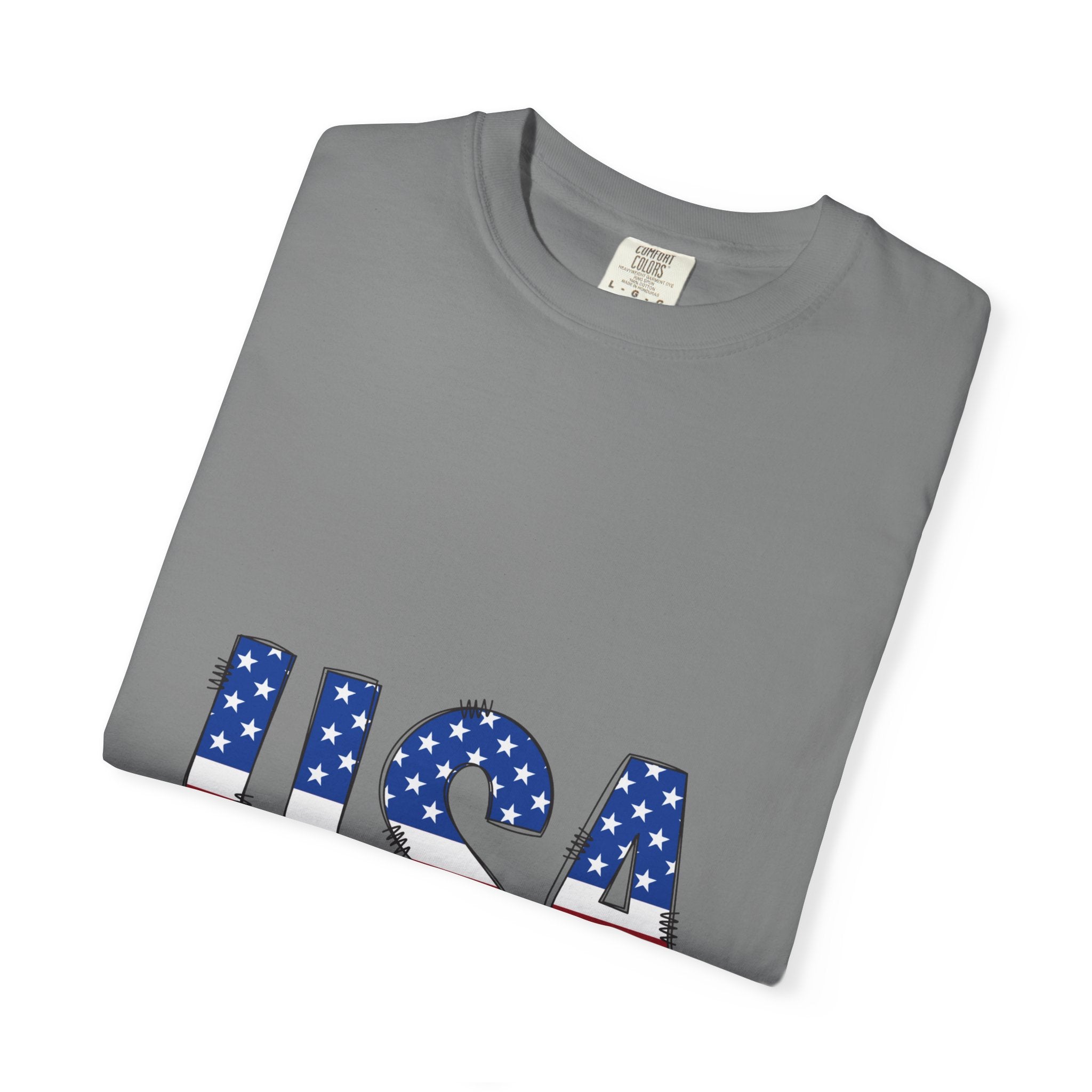 USA Flag Graphic T-Shirt — Patriotic Fourth of July Tee