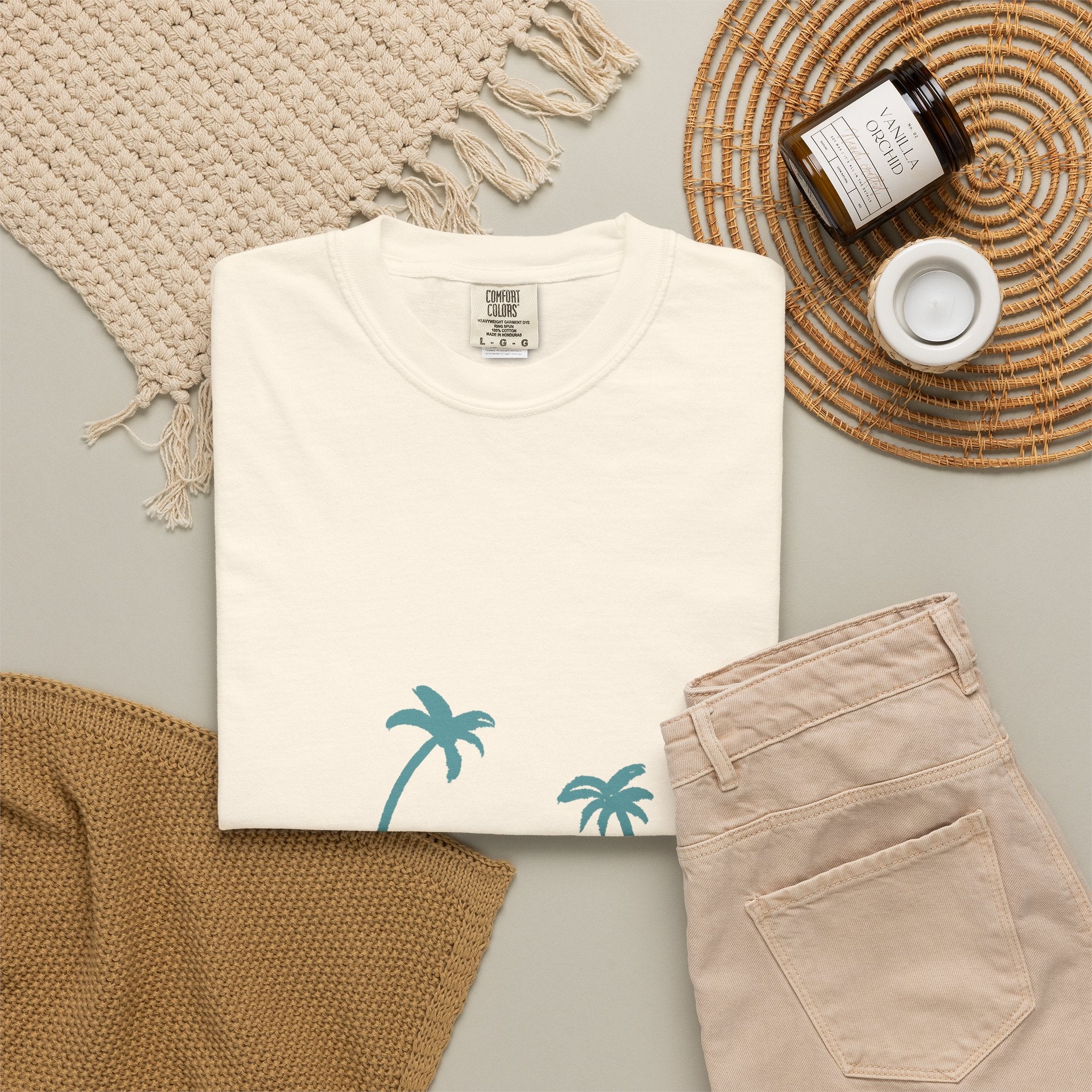 Holiday Palm Beach T-Shirt — Vintage Sunset Tropical Graphic