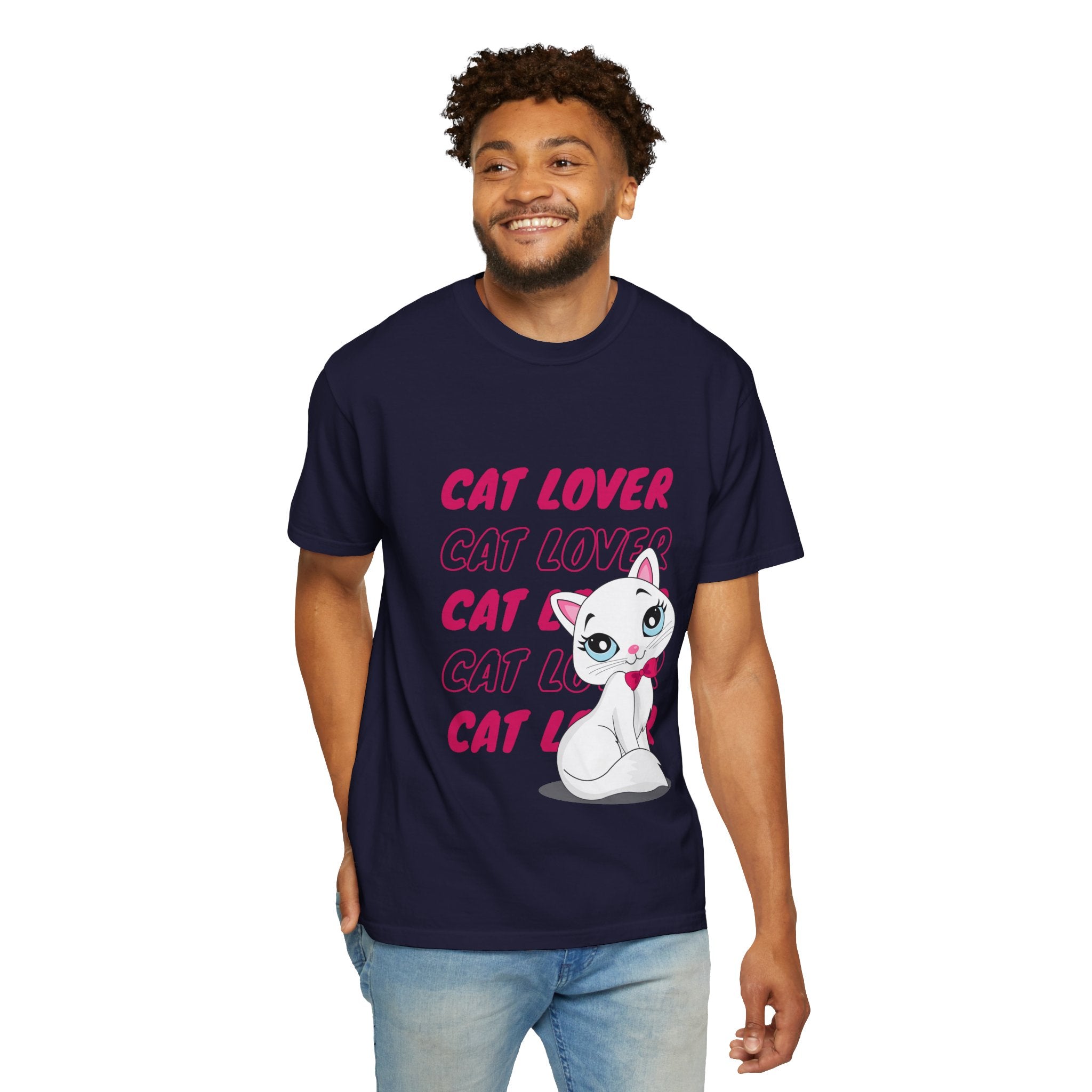 Cat Lover T-Shirt — Cute White Kitten Graphic Tee for Cat Moms & Fans
