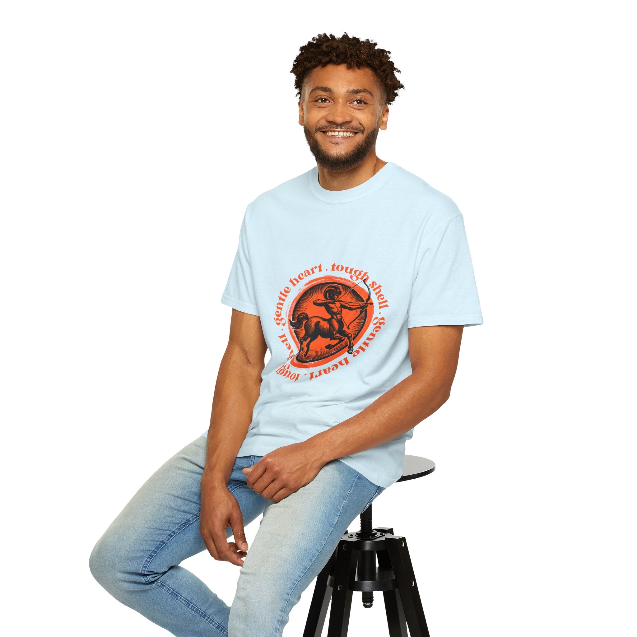 Aries Ram Graphic T-Shirt — "Gentle Heart, Tough Soul" Zodiac Tee