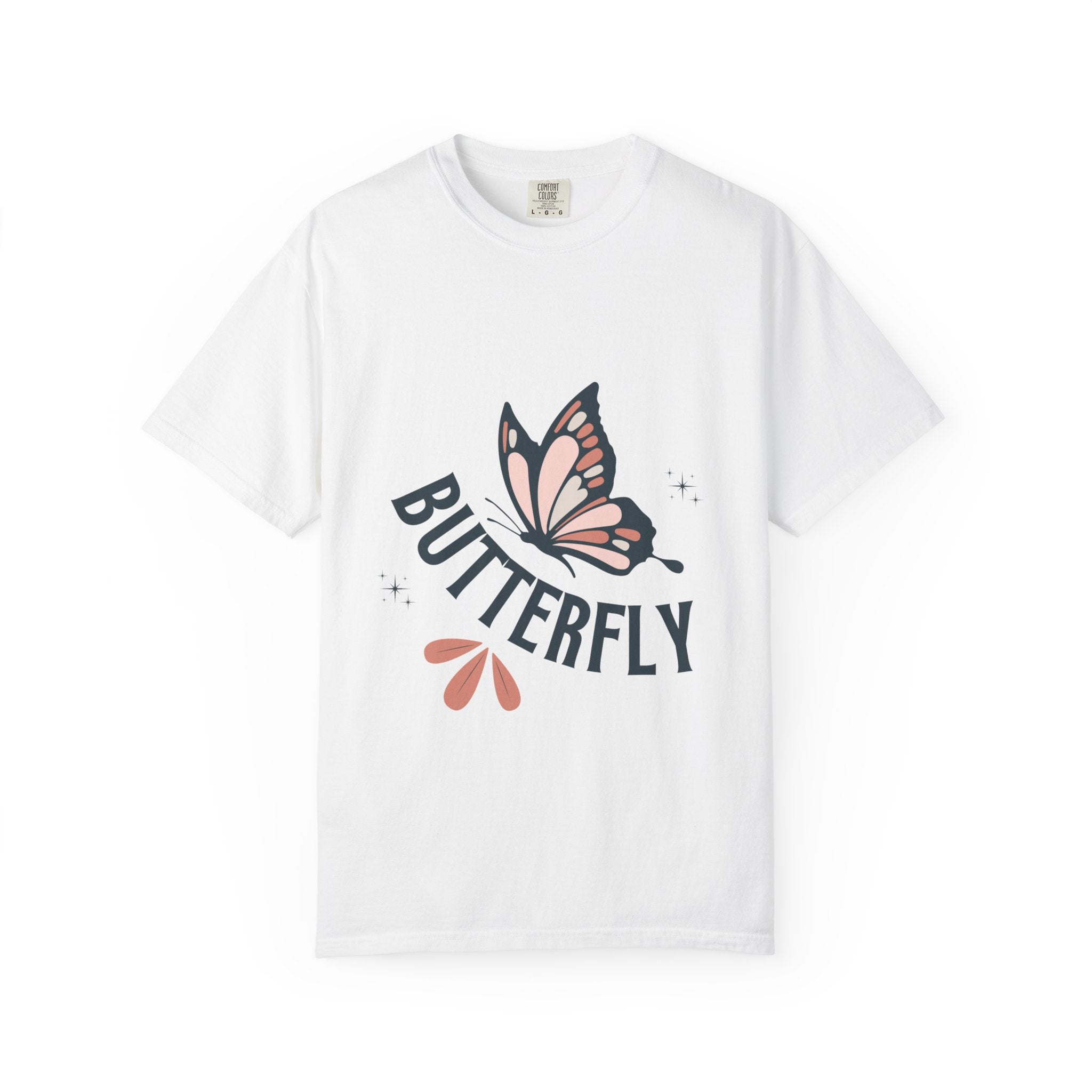 Butterfly Graphic T-Shirt — Pink Monarch Floral Tee