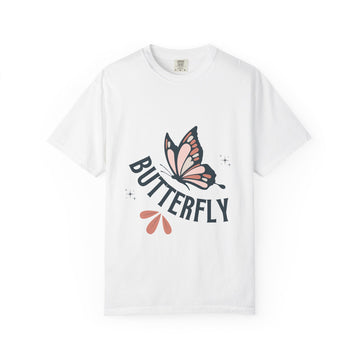 Butterfly Graphic T-Shirt — Pink Monarch Floral Tee