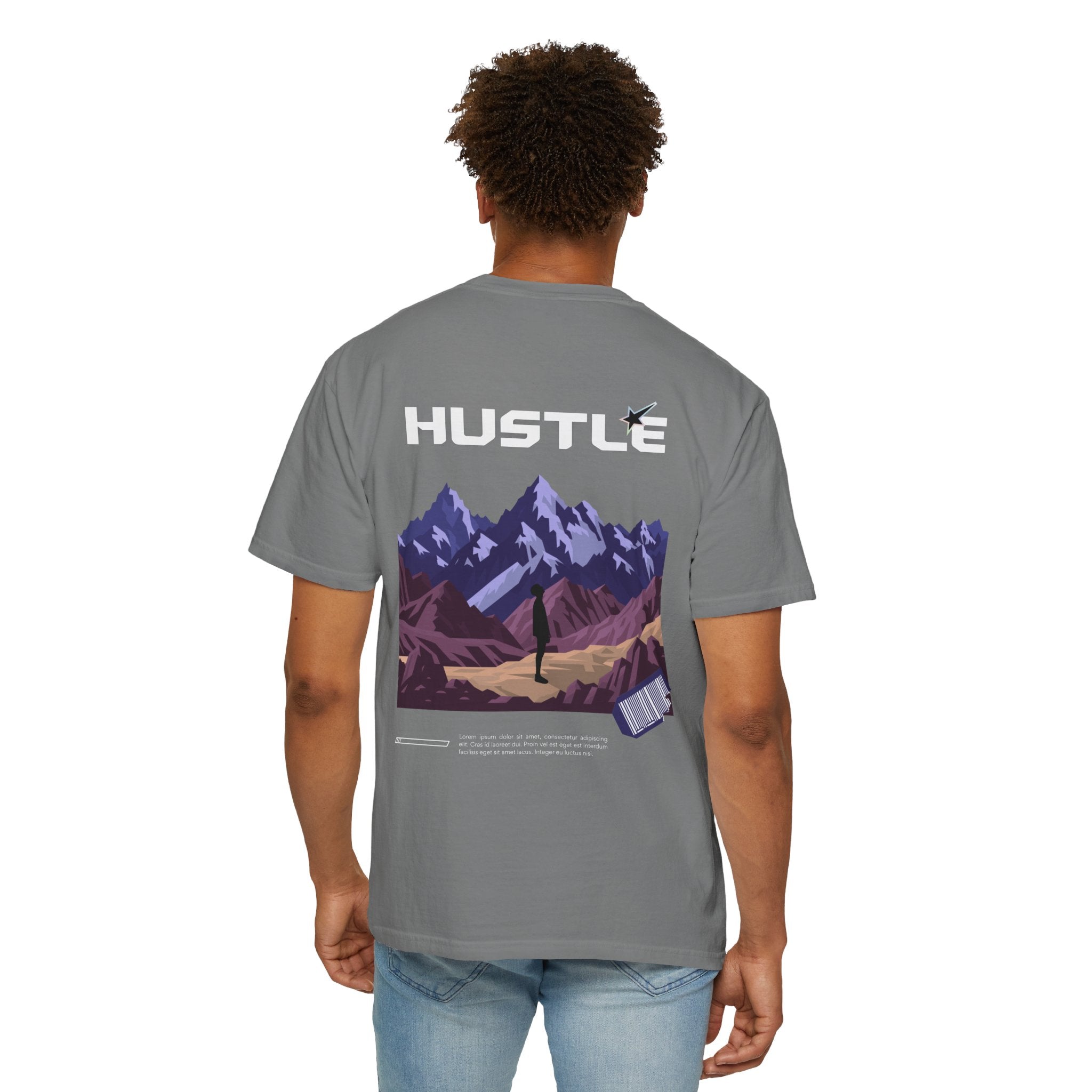 Hustle Mountain T-Shirt — Adventure Motivational Graphic Tee