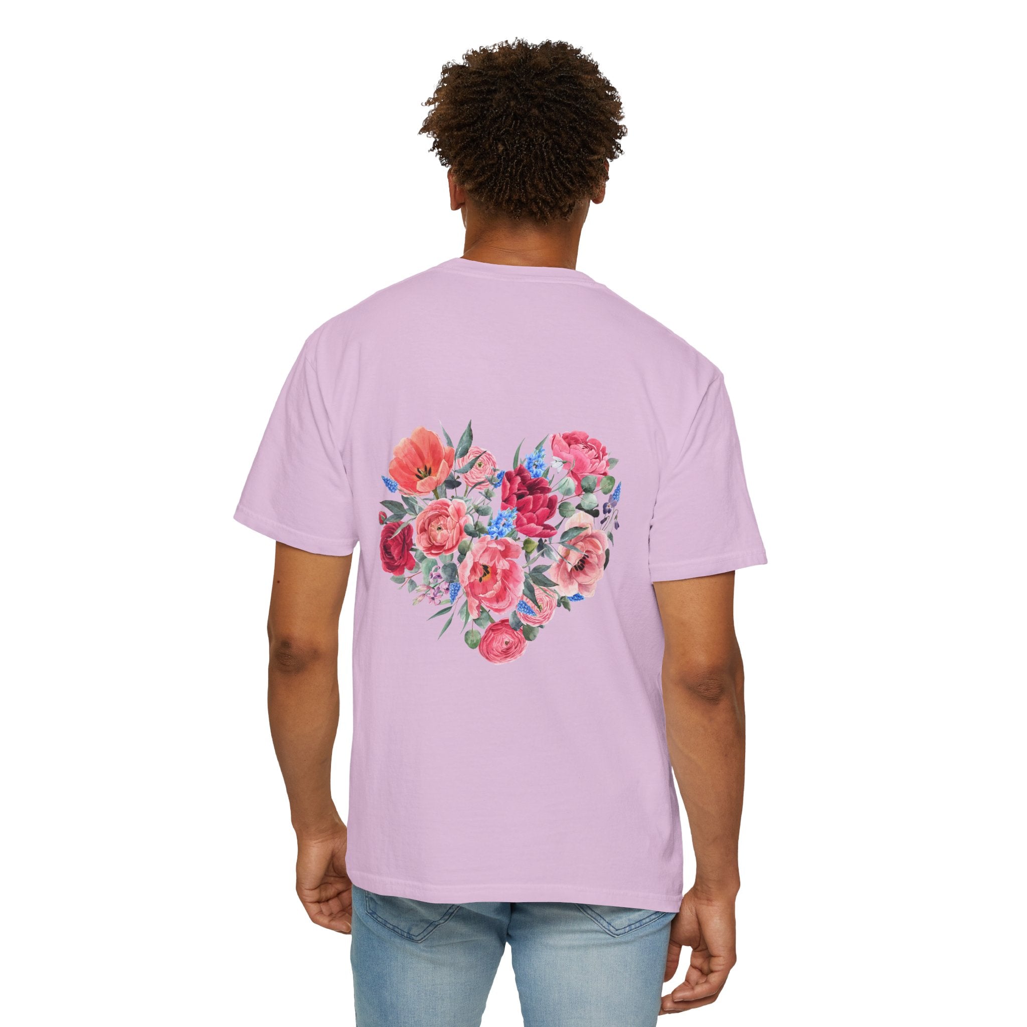 Floral Heart T-Shirt – Watercolor Rose Heart Graphic Tee (Valentine’s Day, Mother's Day)