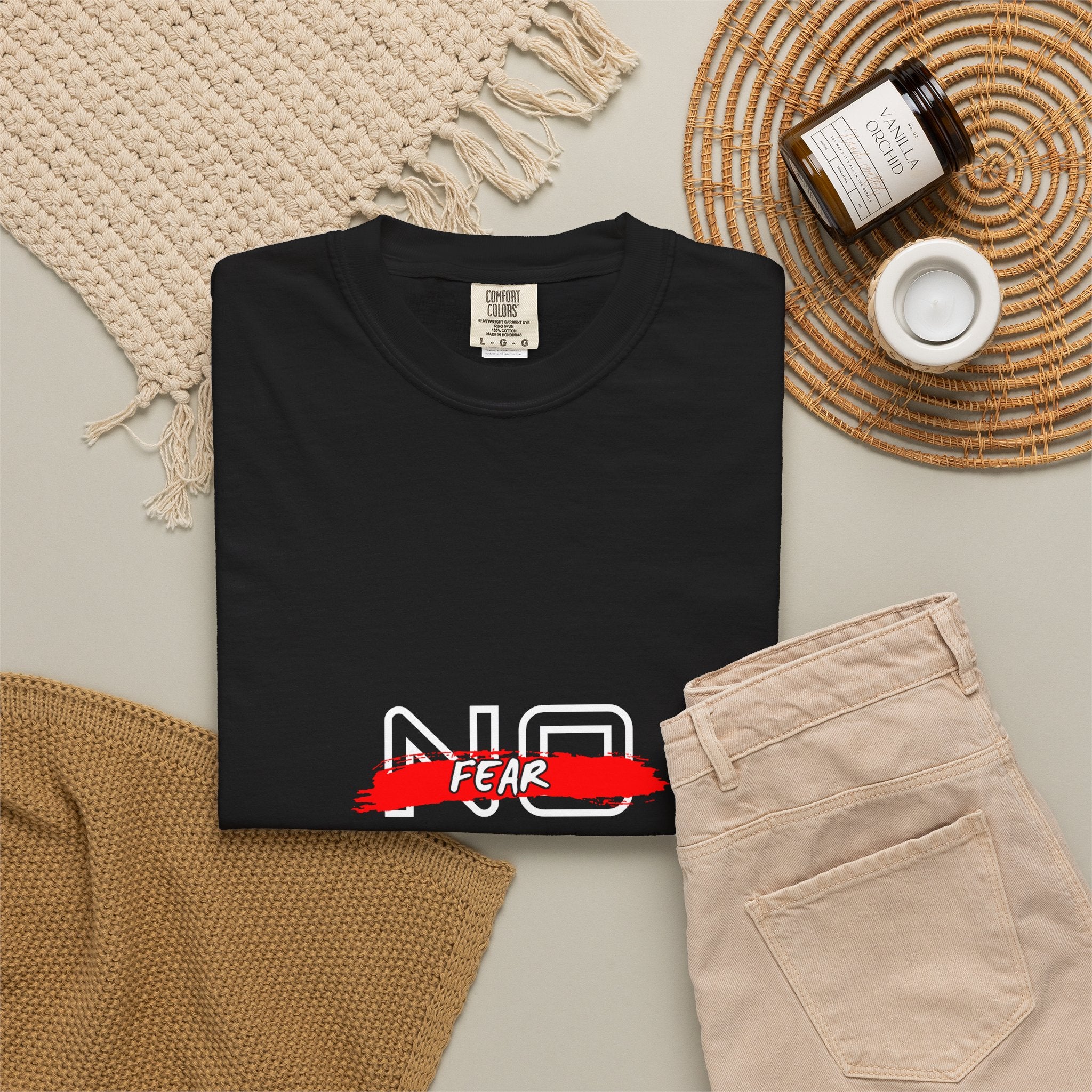T-Shirt — "No Fear, No Limits, No Excuses" Motivational Graphic Tee