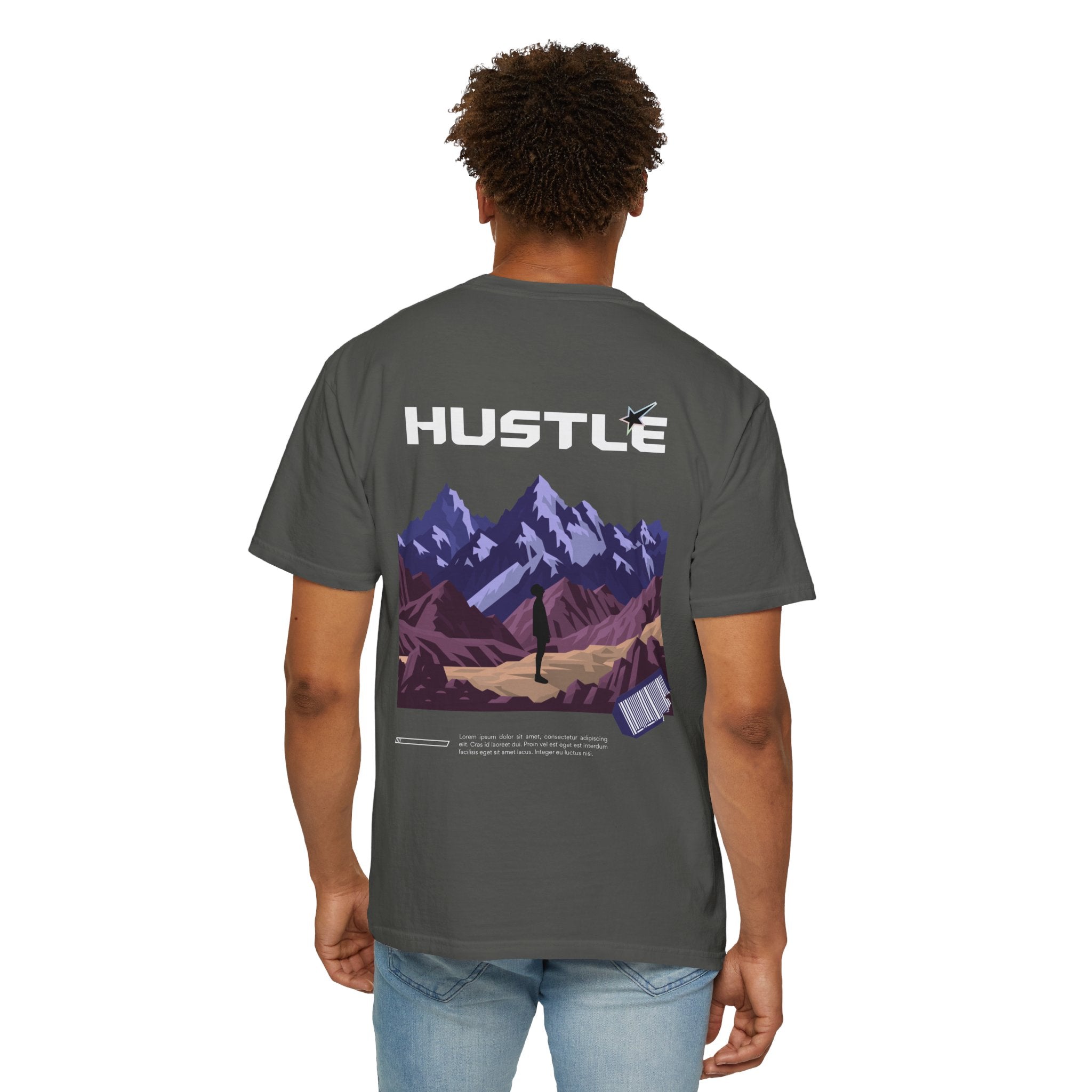 Hustle Mountain T-Shirt — Adventure Motivational Graphic Tee
