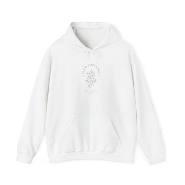 Floral Moon Hoodie — 'Stay Wild' Minimal Botanical Graphic Hooded Sweatshirt