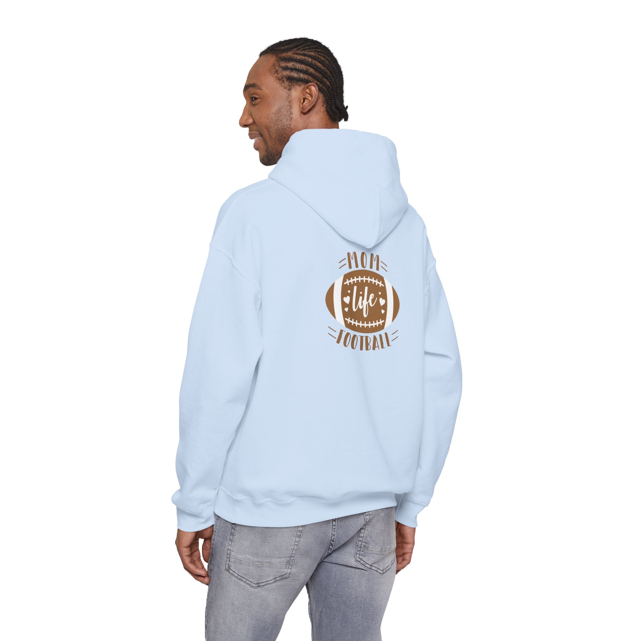 Football Mom Hoodie - "Mom Life Football" Pullover for Game Day