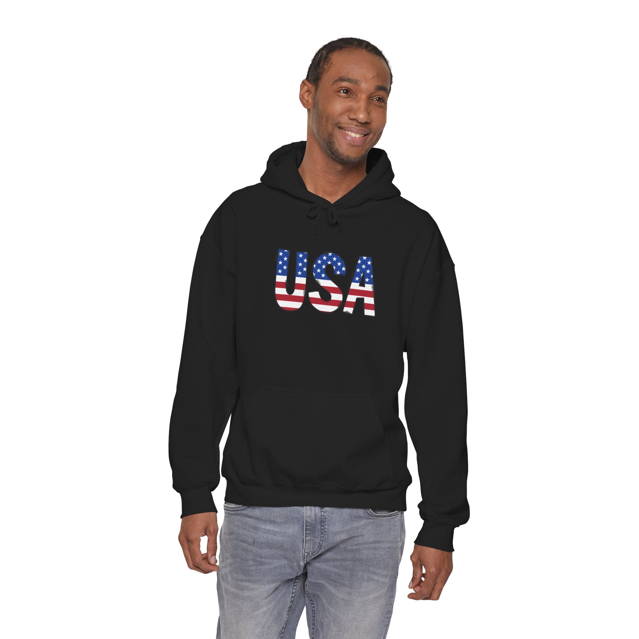 USA Flag Pullover Hoodie — Patriotic American Hoodie for 4th of July & Veterans Day