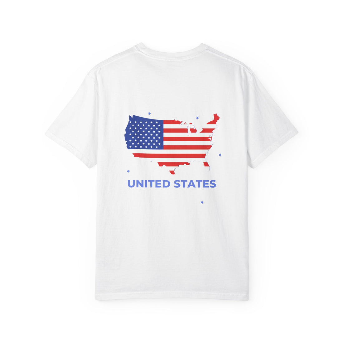United States Flag Map T-Shirt — Patriotic USA Graphic Tee for 4th of July