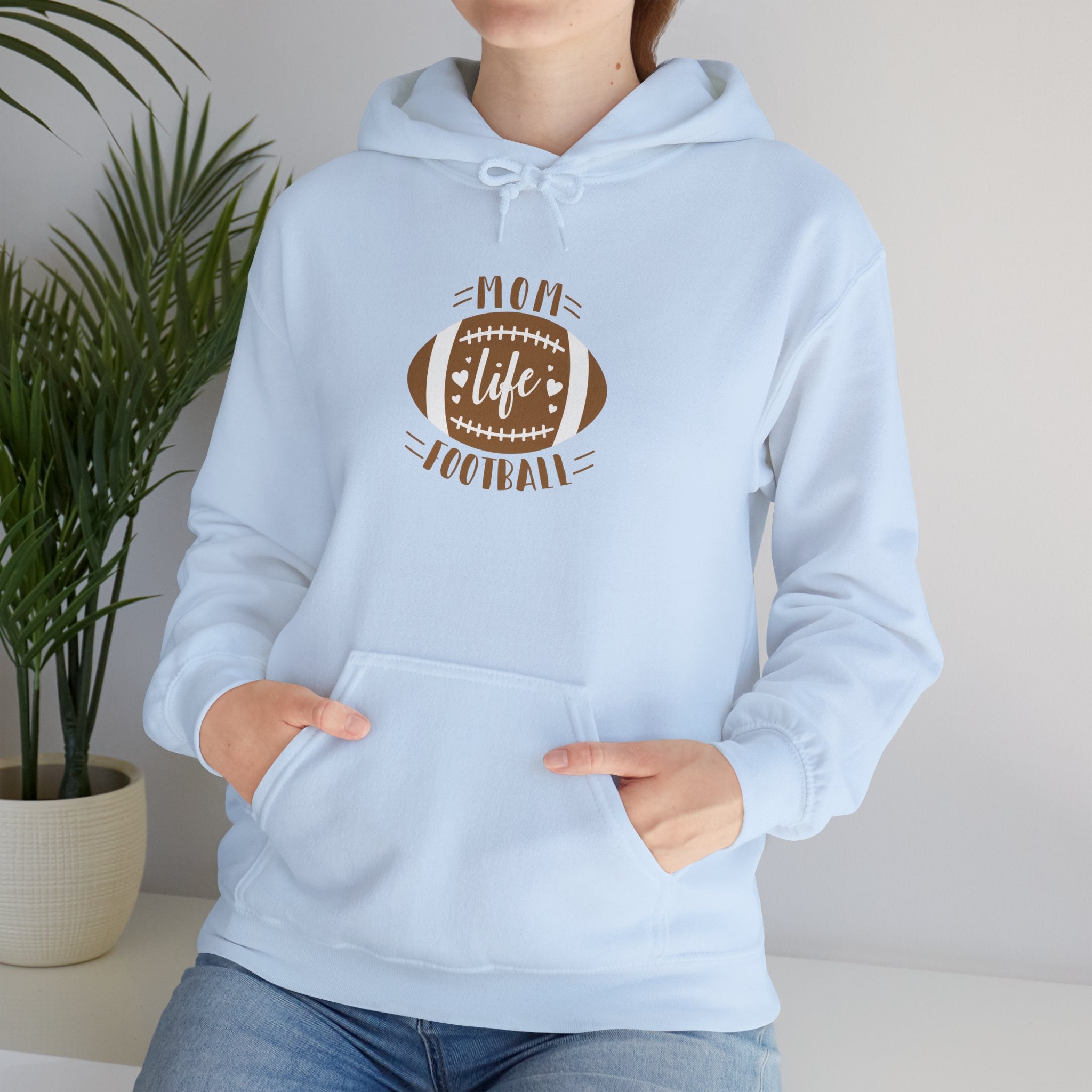 Football Mom Hoodie - "Mom Life Football" Pullover for Game Day