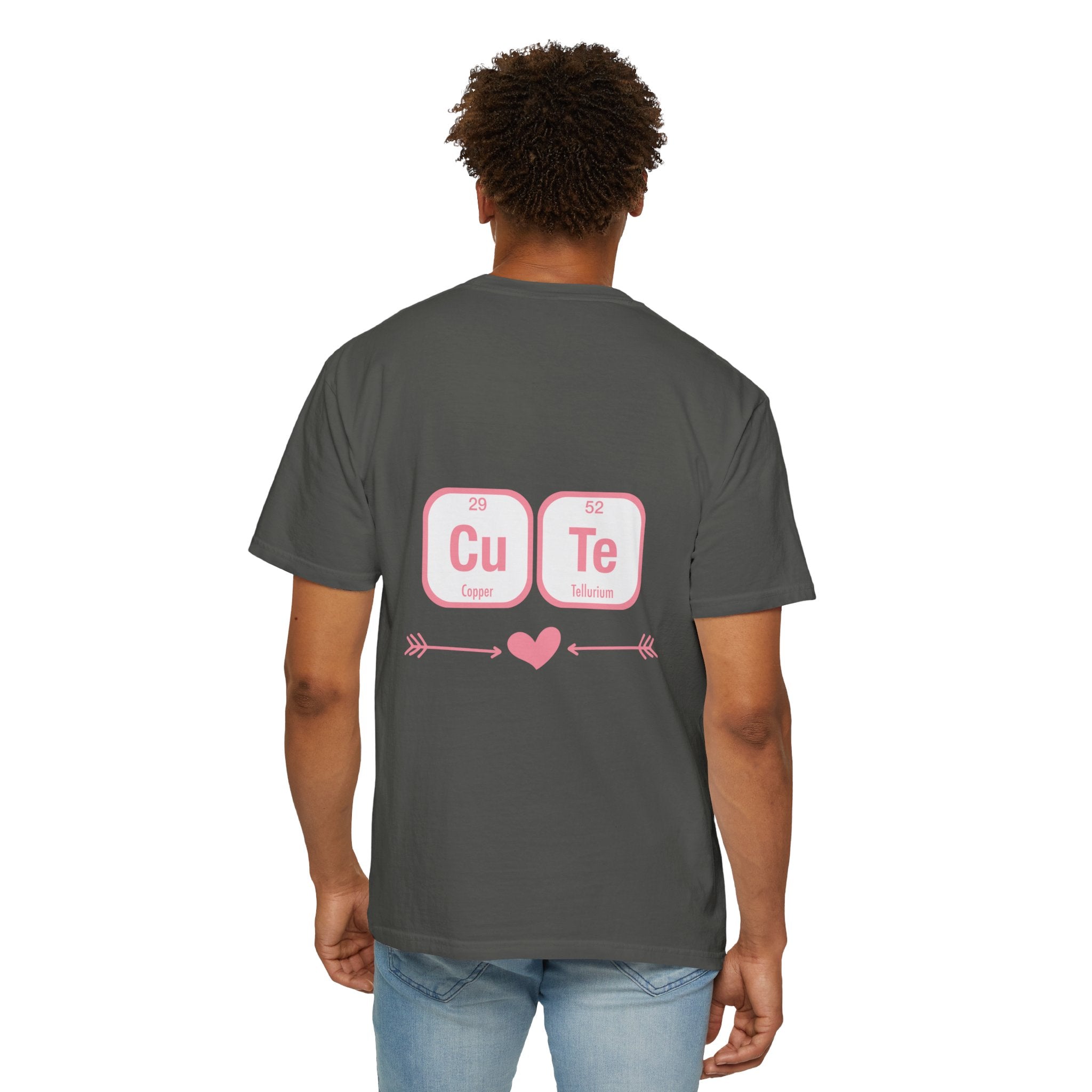 Cute Chemistry Tee — "Cu Te" Element Heart Graphic T-Shirt