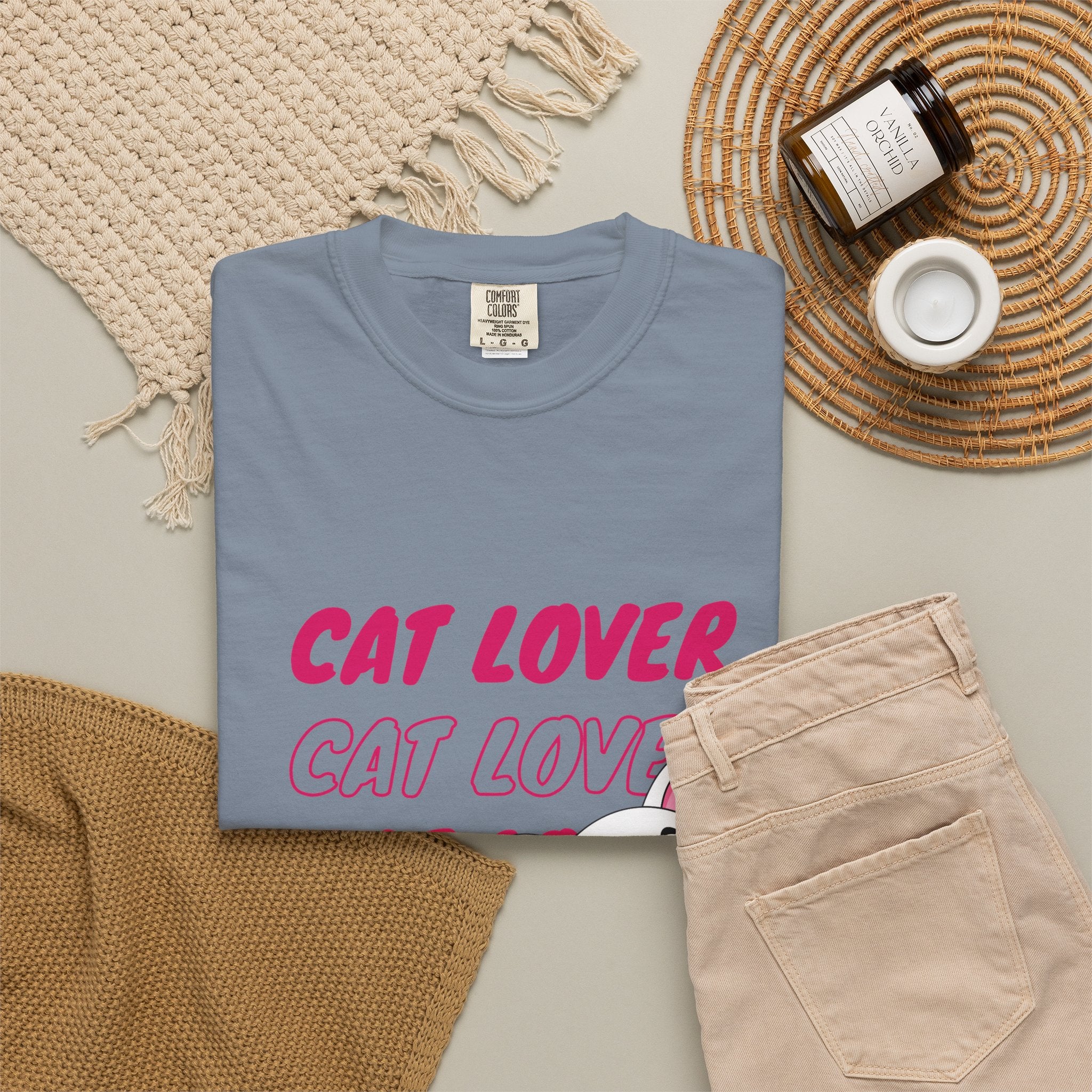 Cat Lover T-Shirt — Cute White Kitten Graphic Tee for Cat Moms & Fans