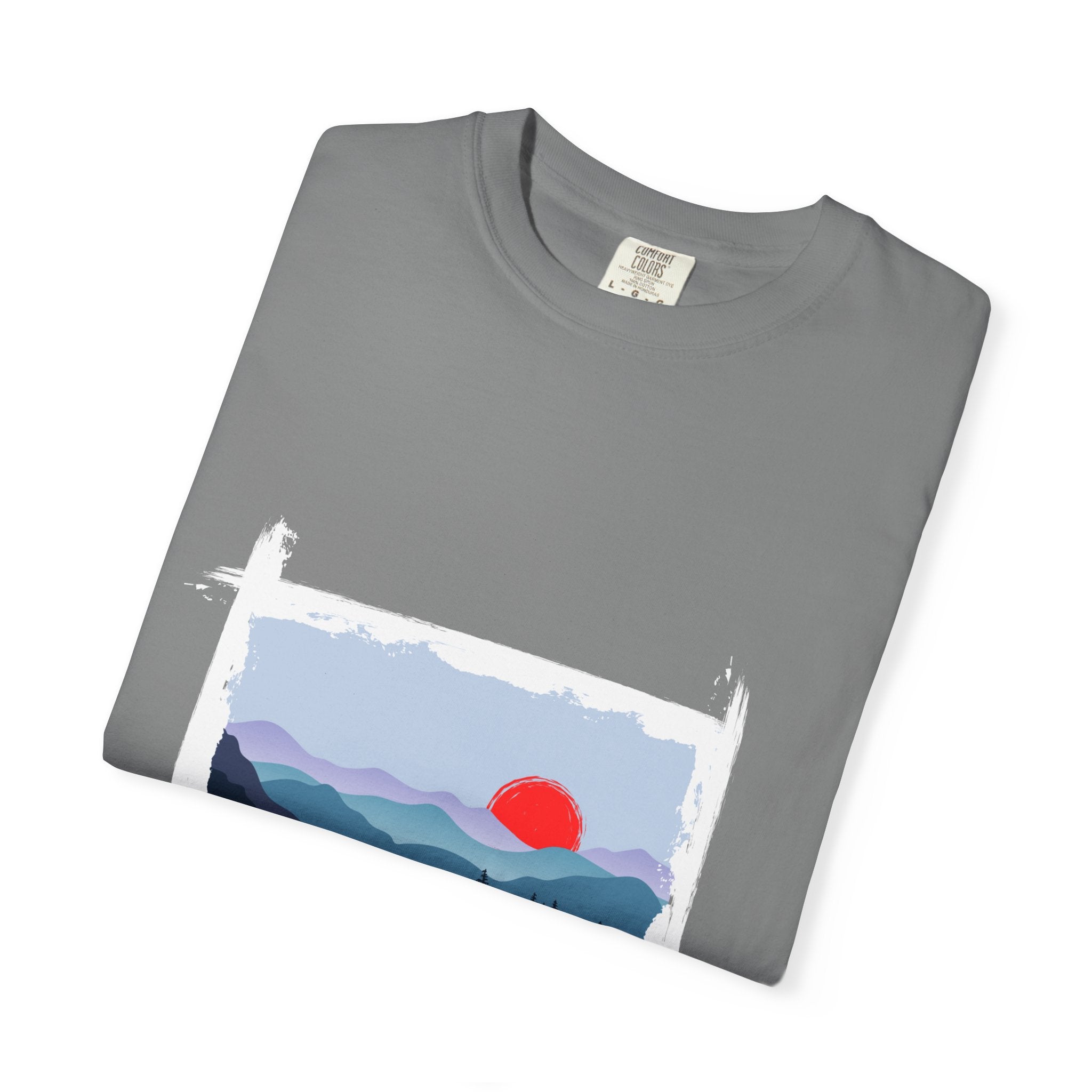 Life Is Good Mountain T-Shirt — Scenic Sunrise Graphic Tee