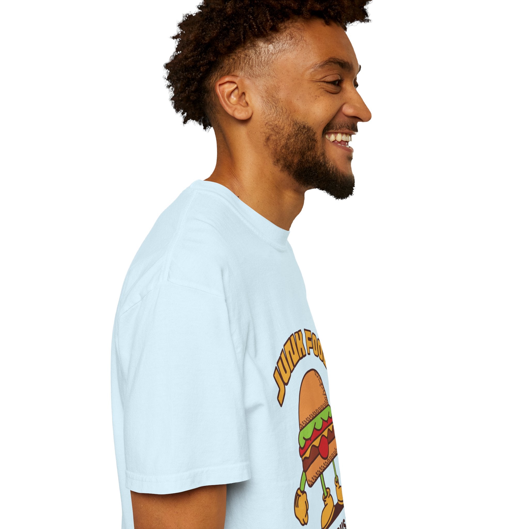 Junk Food Burger T-Shirt — Cute Retro ‘Delicious Taste’ Graphic Tee