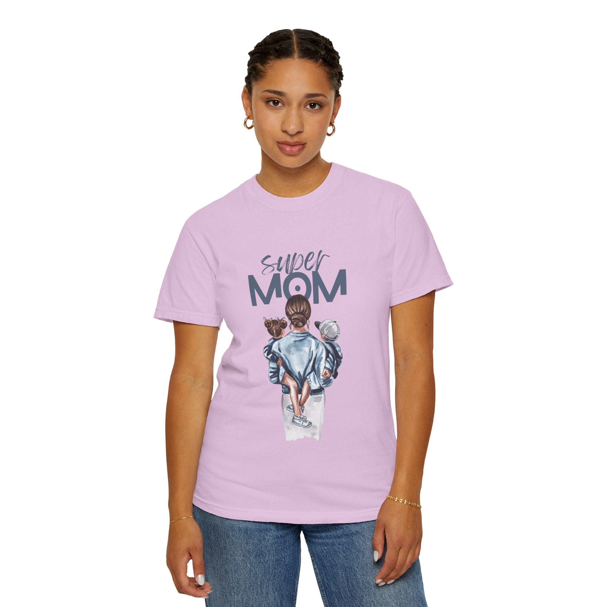 Super Mom T-Shirt — Mom with Kids Graphic Tee | Mother's Day Gift