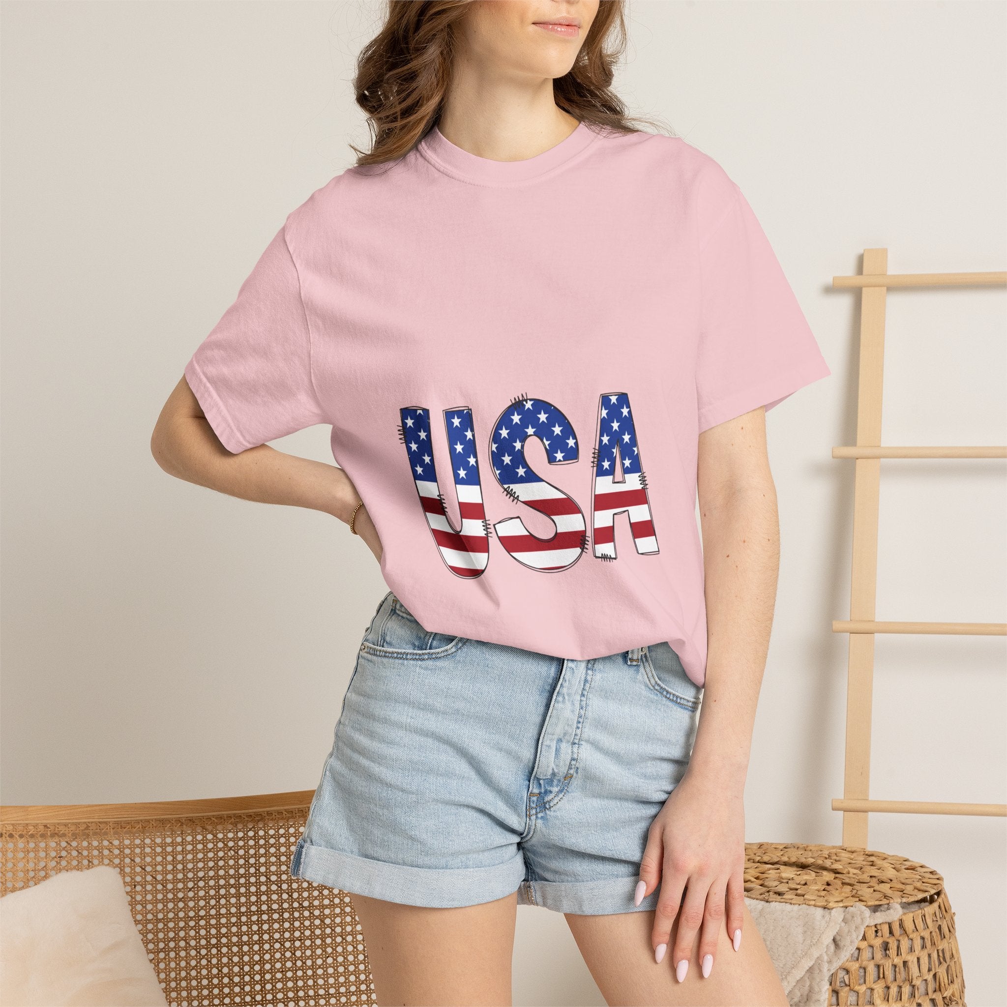 USA Flag Graphic T-Shirt — Patriotic Fourth of July Tee