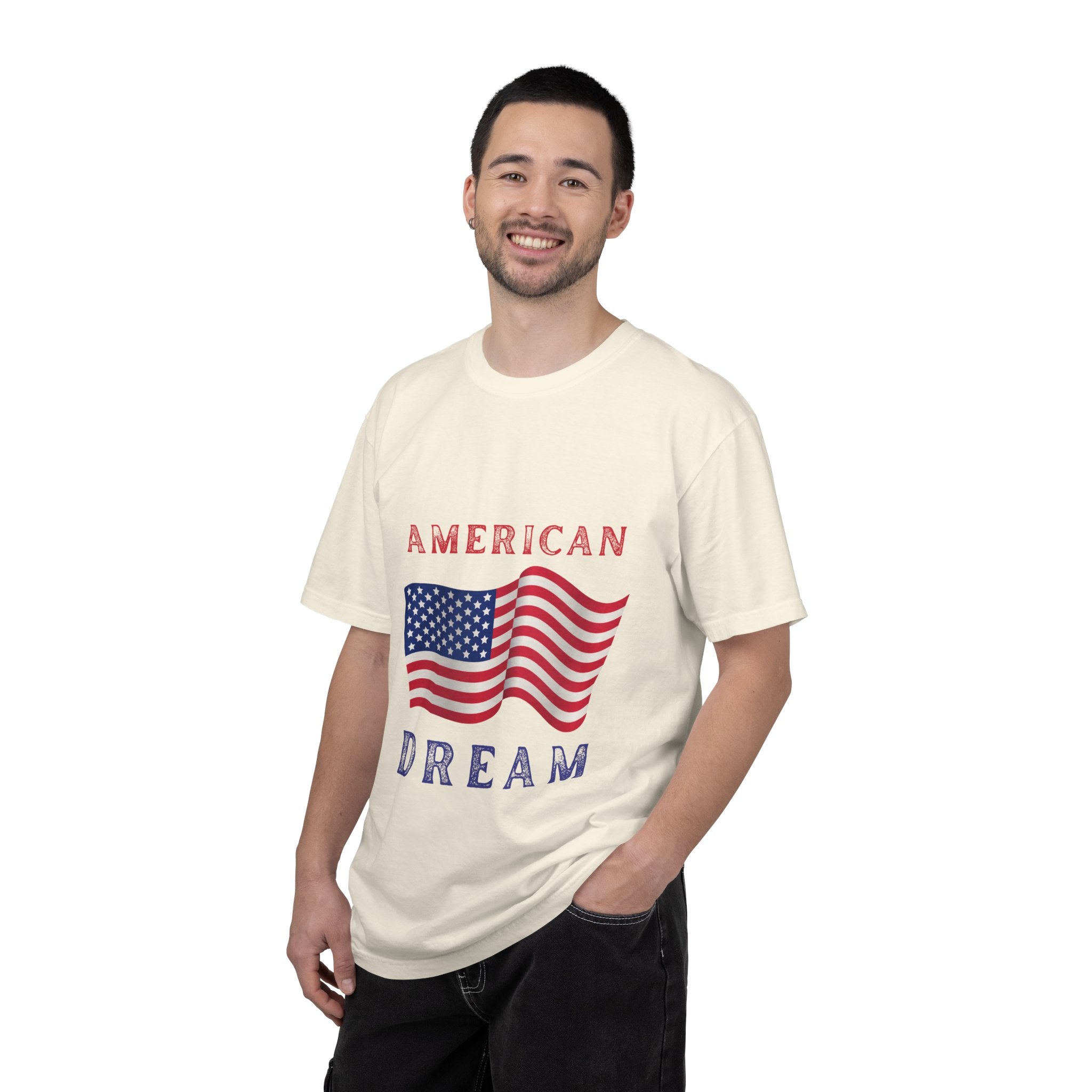 American Dream T-Shirt — Vintage Flag Graphic Tee for 4th of July & Patriotic Celebrations