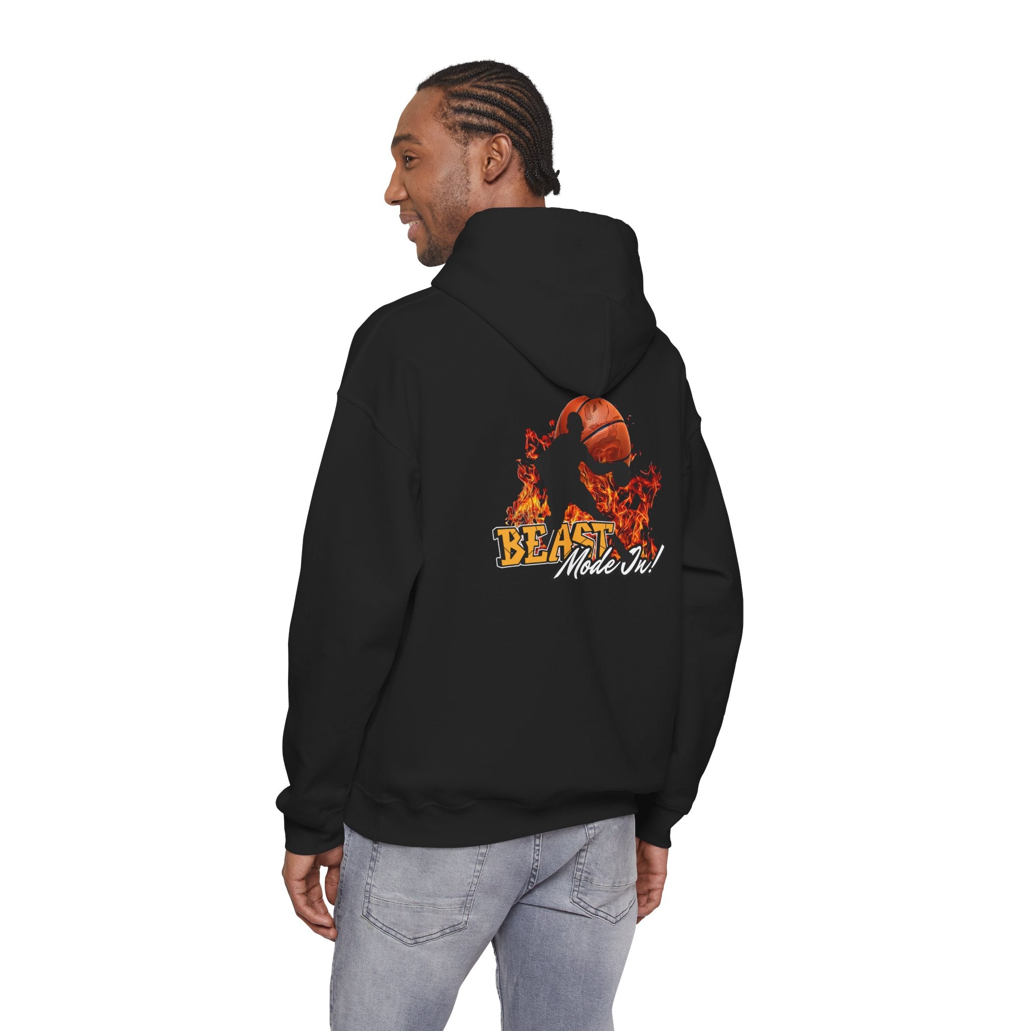 Basketball Beast Mode Hoodie — "Beast Mode On" Graphic Pullover