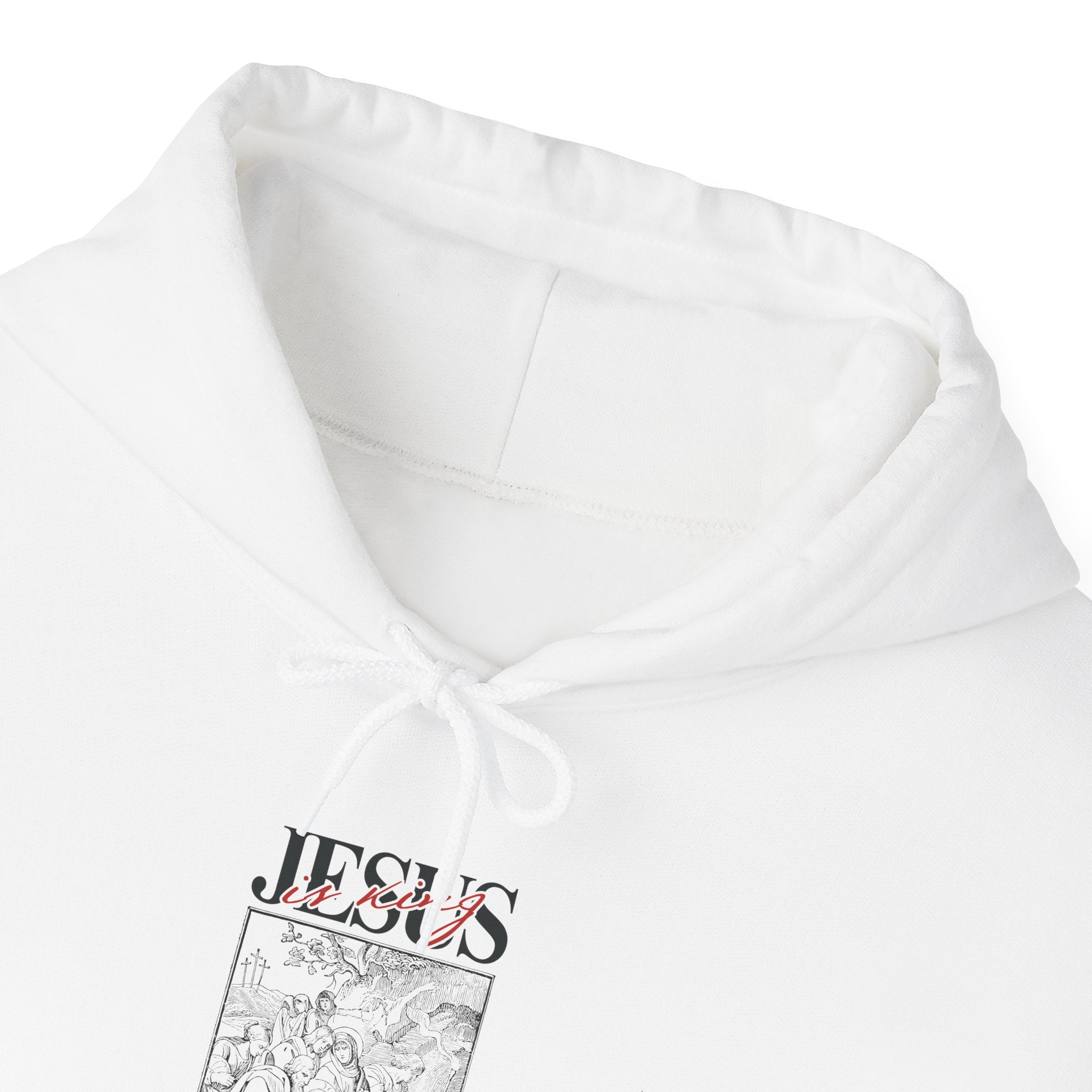 Jesus Vintage Illustration Hoodie — Retro Religious Graphic Pullover