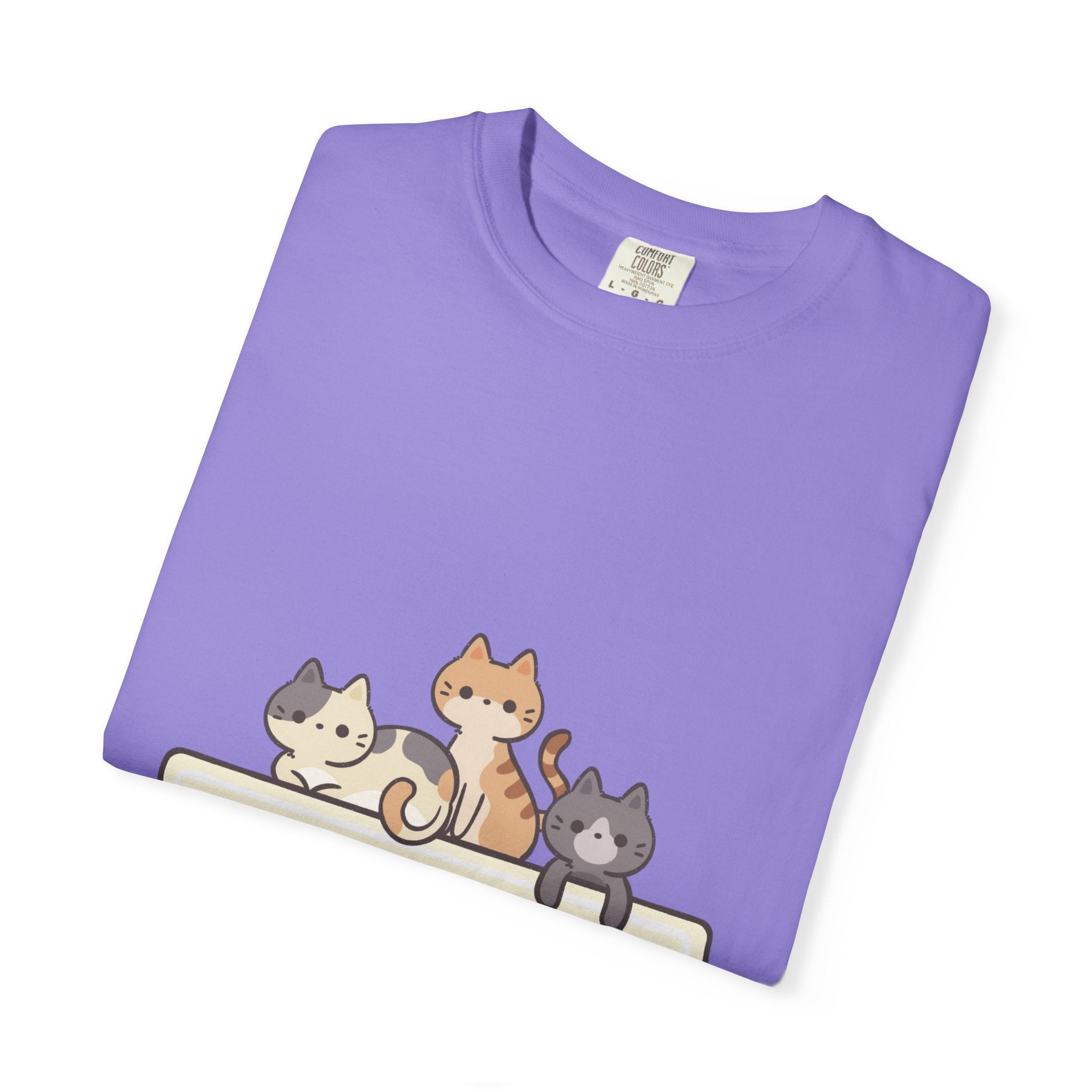Pet Lover T-Shirt — "Life is More Colorful if You Have a Pet" Cute Cat Illustration