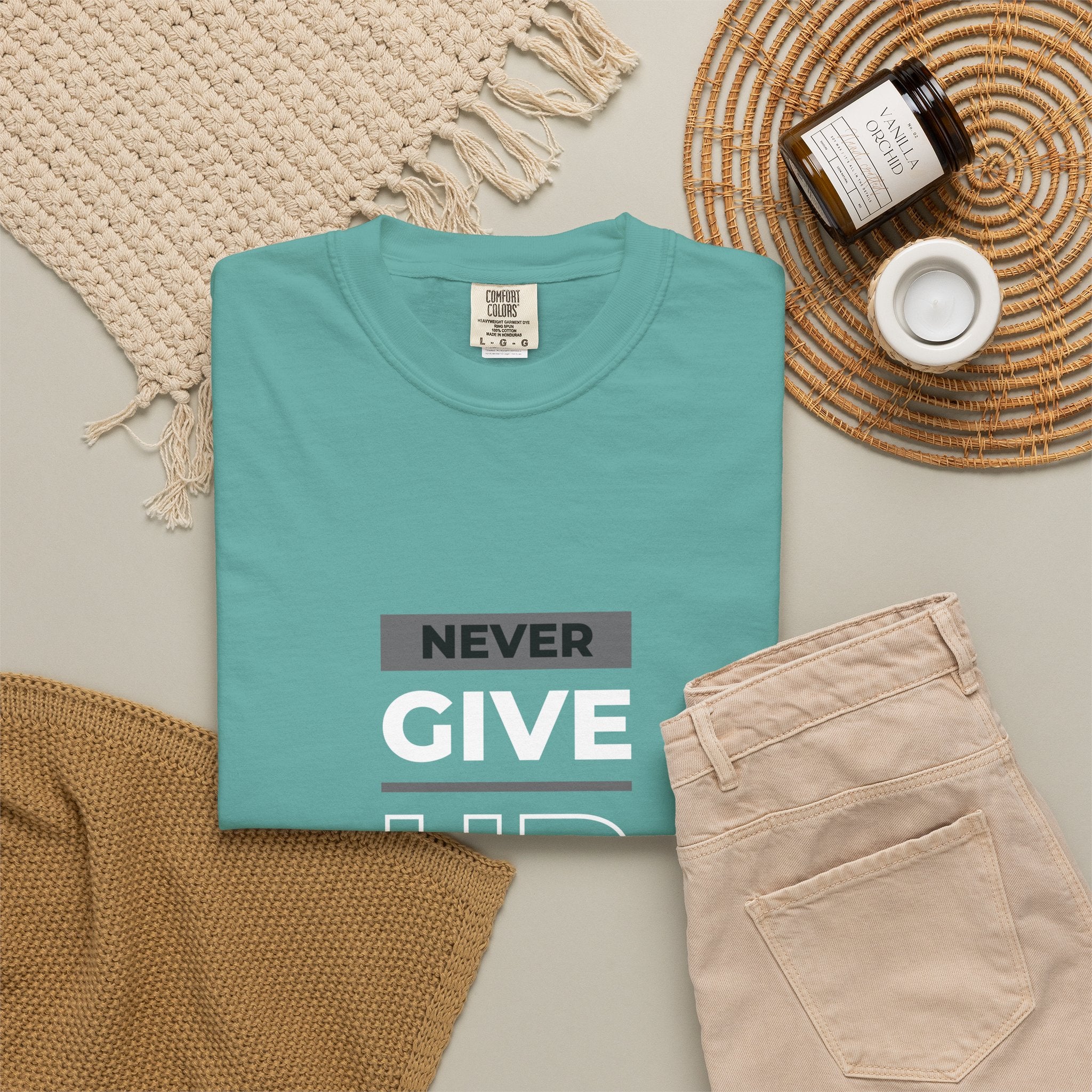 Never Give Up On Your Dreams T-Shirt — Motivational Graphic Tee