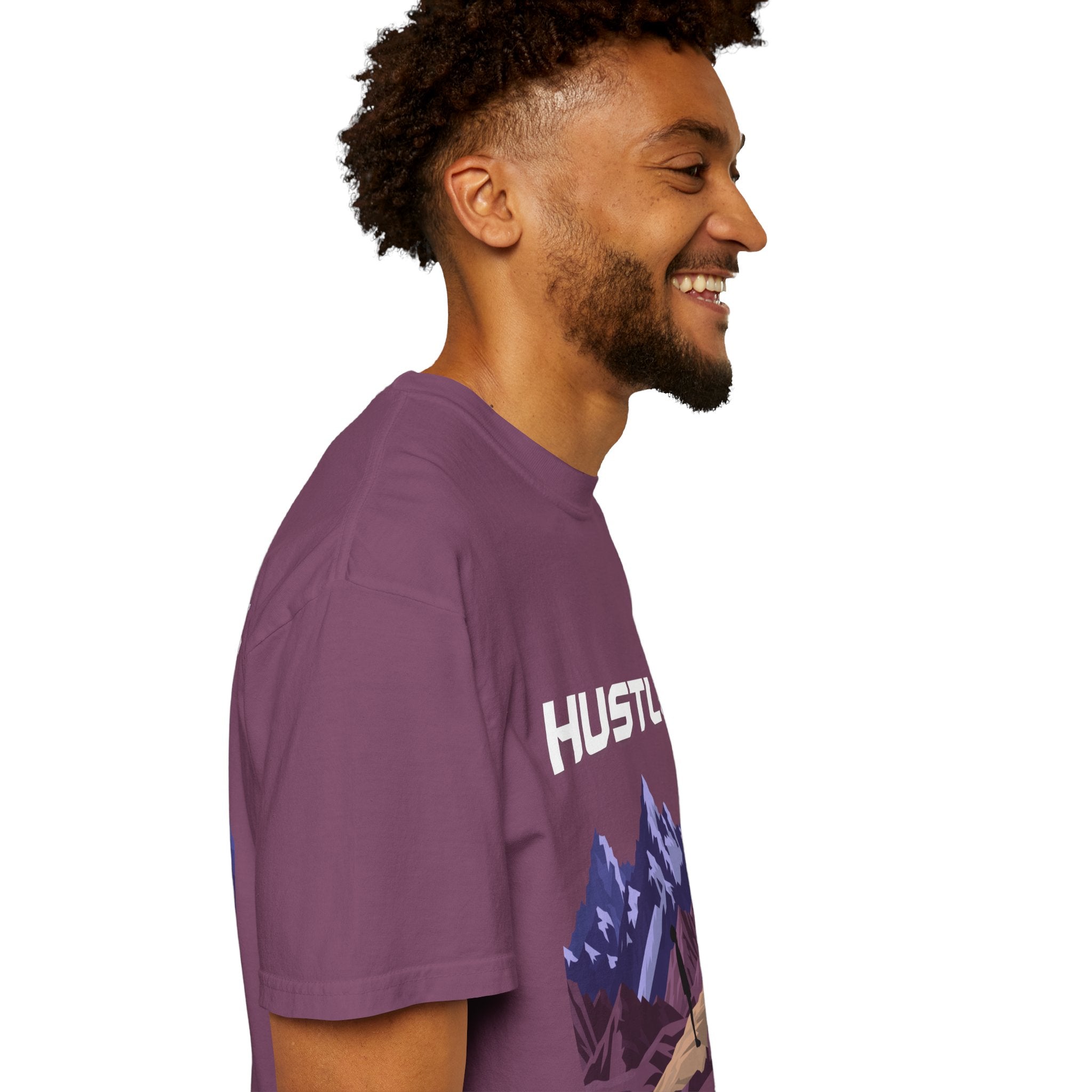 Hustle Mountain T-Shirt — Adventure Motivational Graphic Tee
