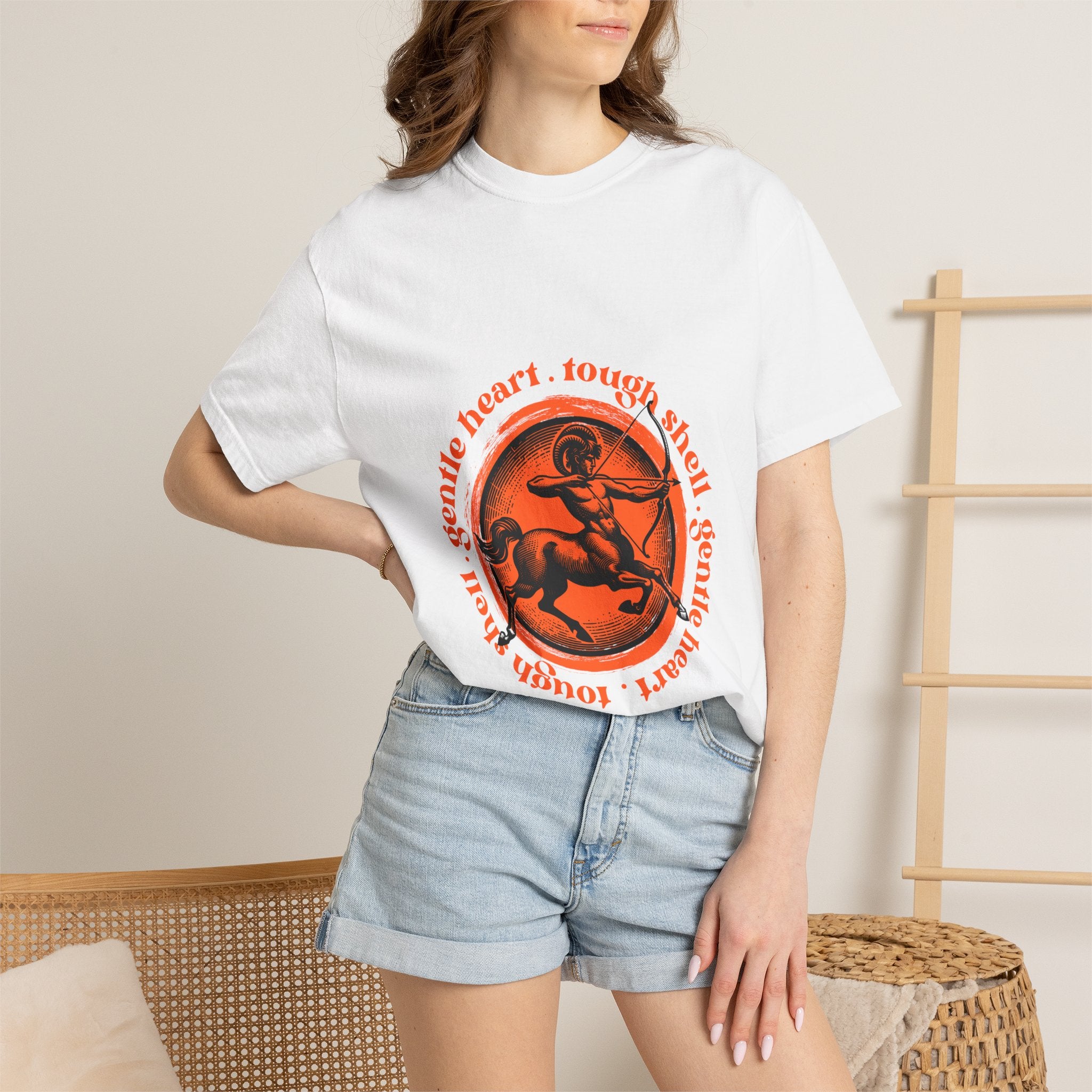 Aries Ram Graphic T-Shirt — "Gentle Heart, Tough Soul" Zodiac Tee